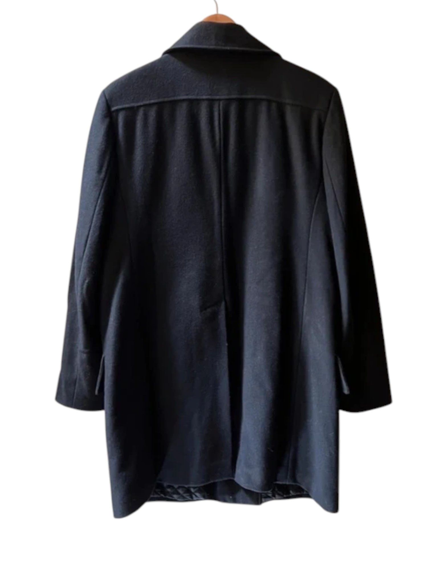 Claude Montana Montana Blu Double-Breasted Wool Overcoat c.1990s Size US M / EU 48-50 / 2 - 2 Thumbnail