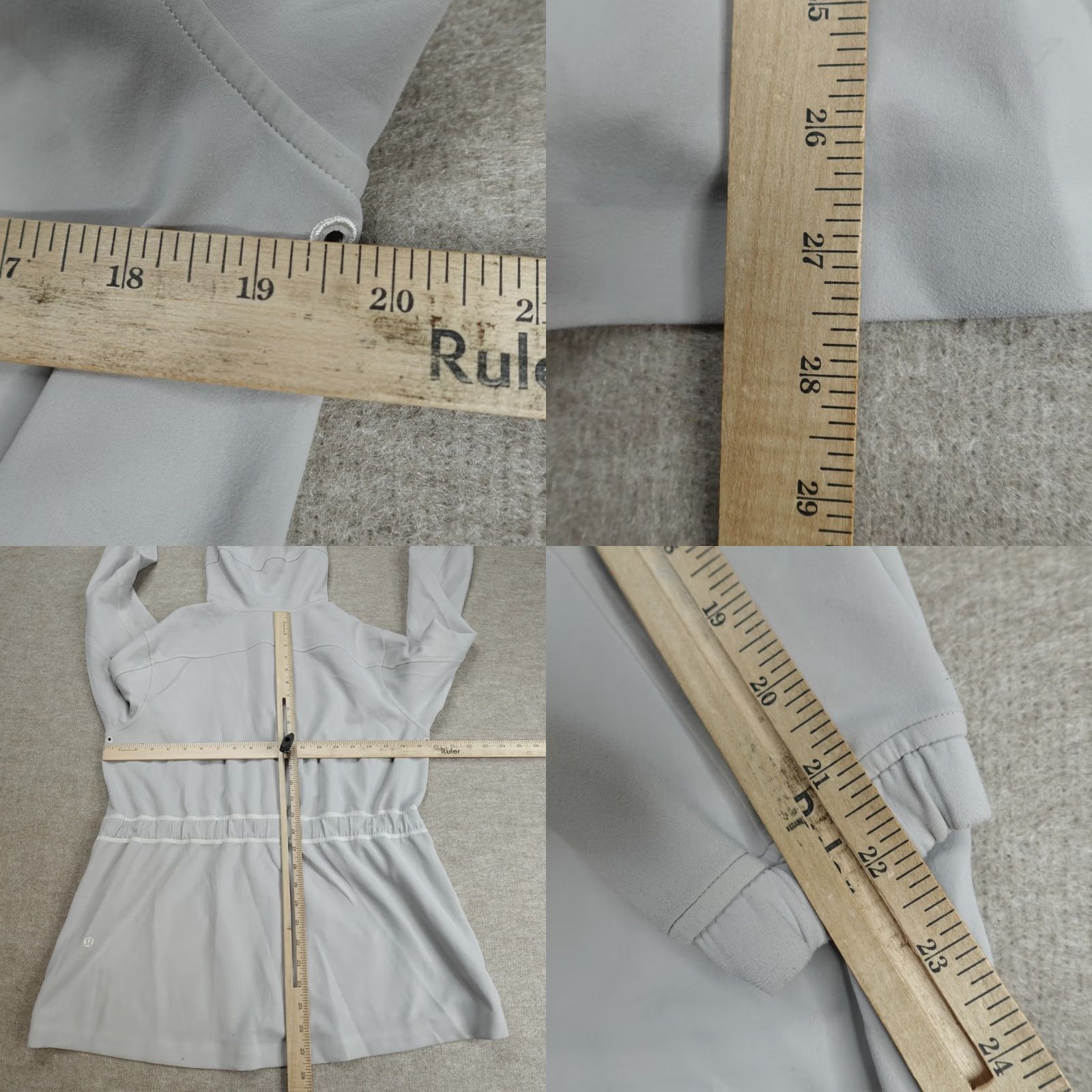 Lululemon Lululemon Womens Jacket M Gray Solid Full Zip Hooded Activewear Running & Jogging 8 Medium Womens Size M / US 6-8 / IT 42-44 - 9 Thumbnail