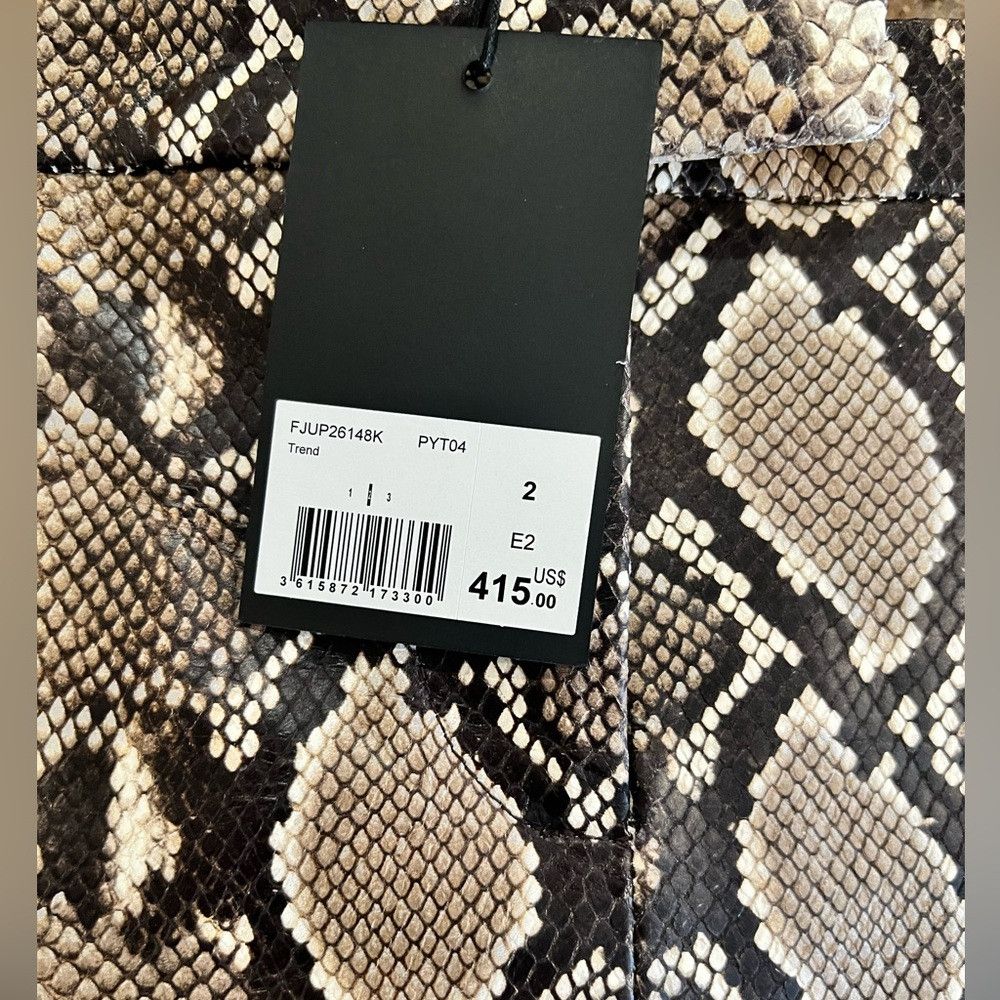 The Kooples The Kooples Python Print Leather Mini Skirt – NWT Size FR 2 Size 28" / US 6 / IT 42 - 9 Thumbnail