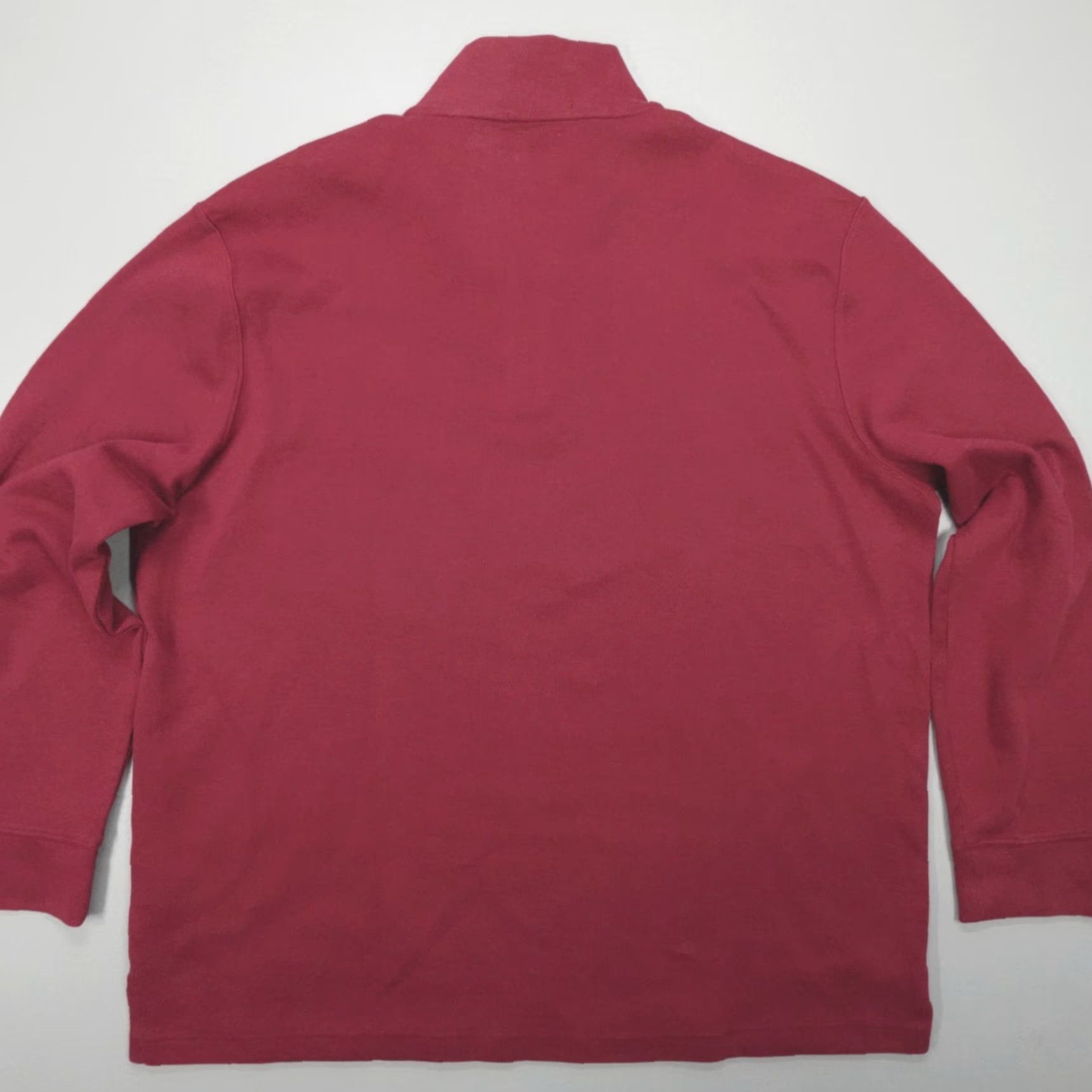 Polo Ralph Lauren Polo Ralph Lauren Estate Rib 1/4 Zip Pullover Sweater Red Men's XL Classic Knit Mock Neck Size US XL / EU 56 / 4 - 7 Thumbnail