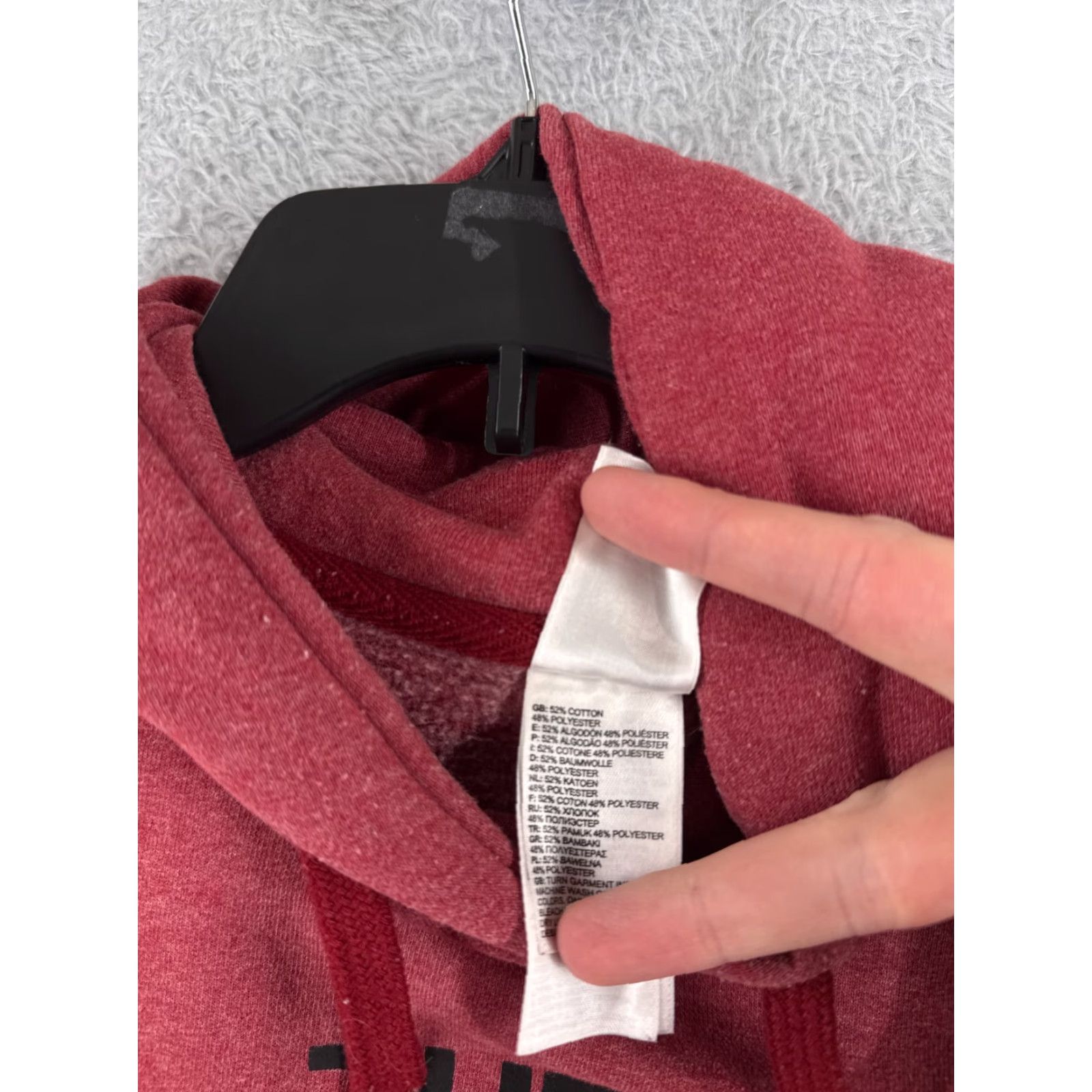 The North Face The North Face Men Hoodie Sweatshirt Pullover Red M Cotton Jersey Pocket Logo Regular Size - Shirt? Size US M / EU 48-50 / 2 - 7 Thumbnail