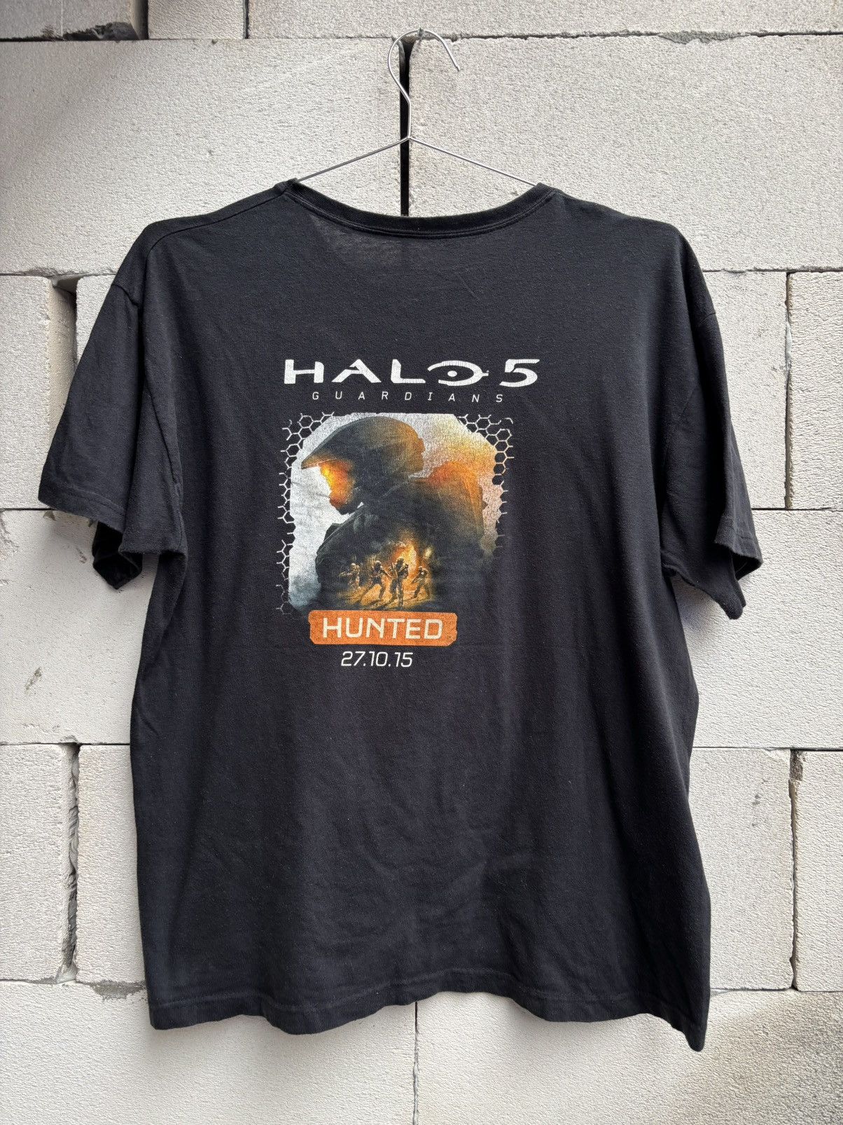 Halo Boxy Faded Halo 5 Xbox Video Game Black Tee Shirt Size US L / EU 52-54 / 3 - 5 Thumbnail