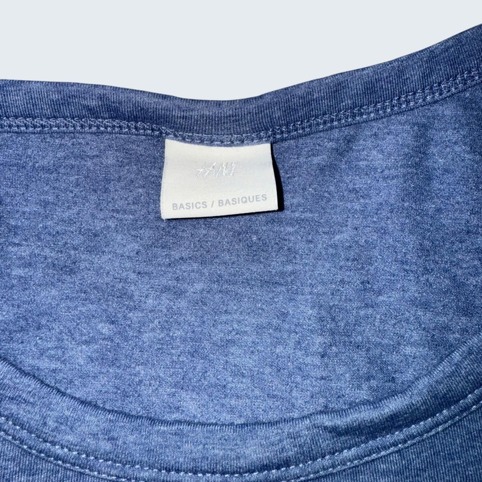 H&M HM Basics Teen Womens XXL Heathered Blue Crew Neck Size XXL / US 16-18 / IT 52-54 - 3 Thumbnail