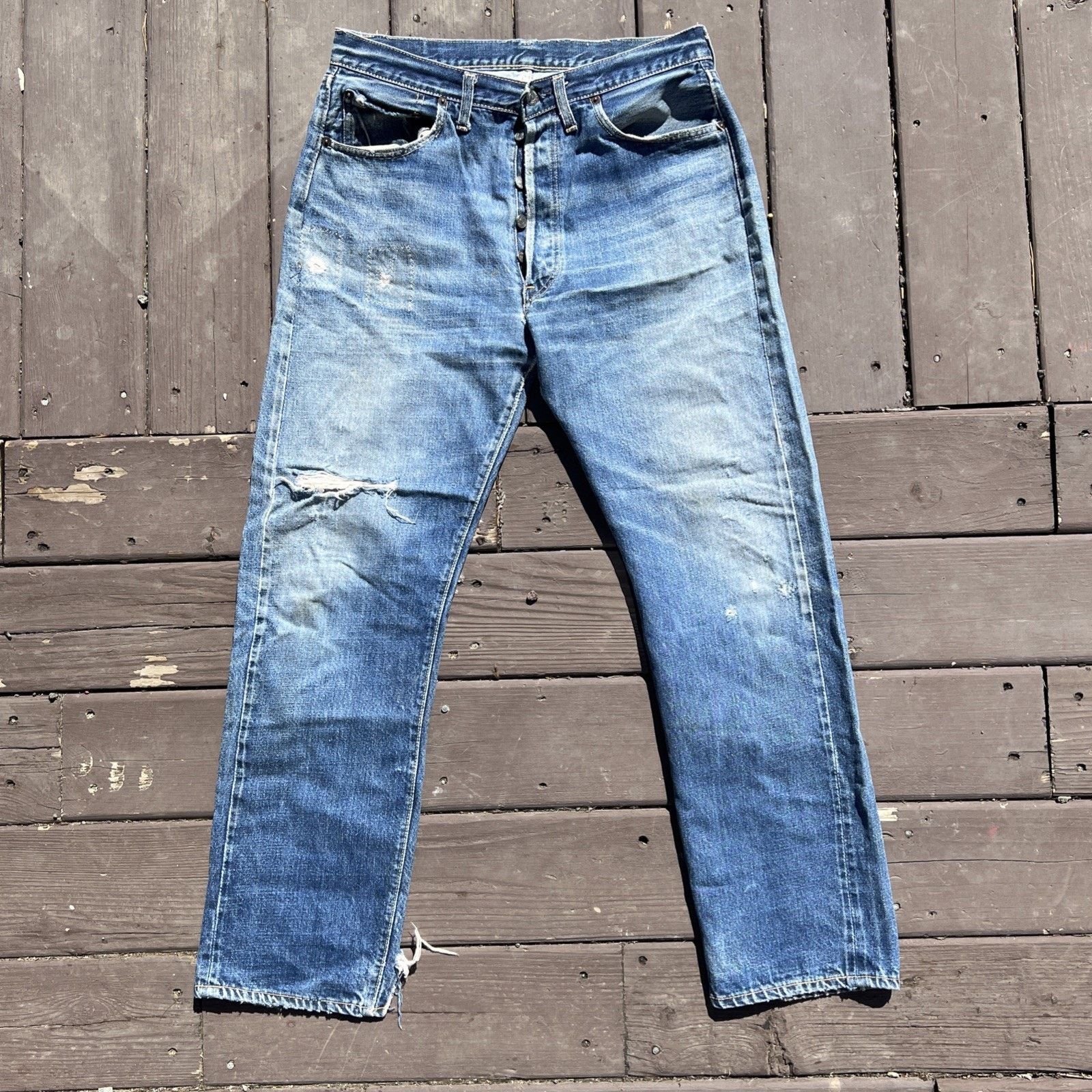 Levi's Vintage Levi's 501 60s Jeans W32 L30 Big E Lemon Stitch V Size US 30 / EU 46 - 14 Thumbnail