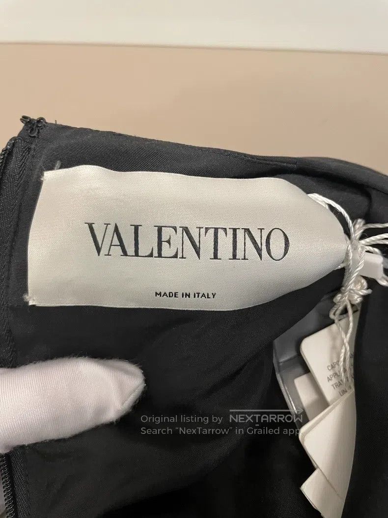 Valentino Valentino Black floral cotton short-sleeved dress Size M / US 6-8 / IT 42-44 - 3 Thumbnail