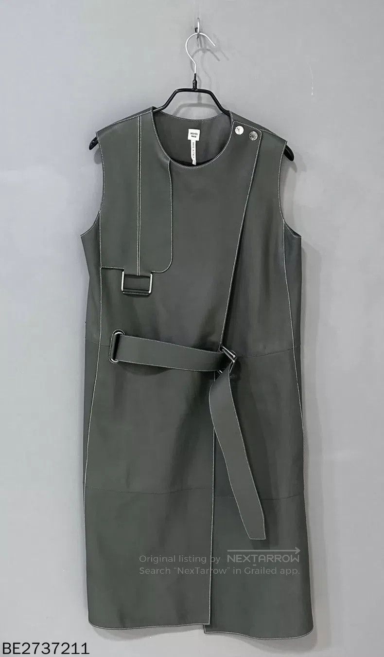 Hermes Hermes Gray Green Pure Leather Long Vest Size XS / US 0-2 / IT 36-38 - 2 Thumbnail