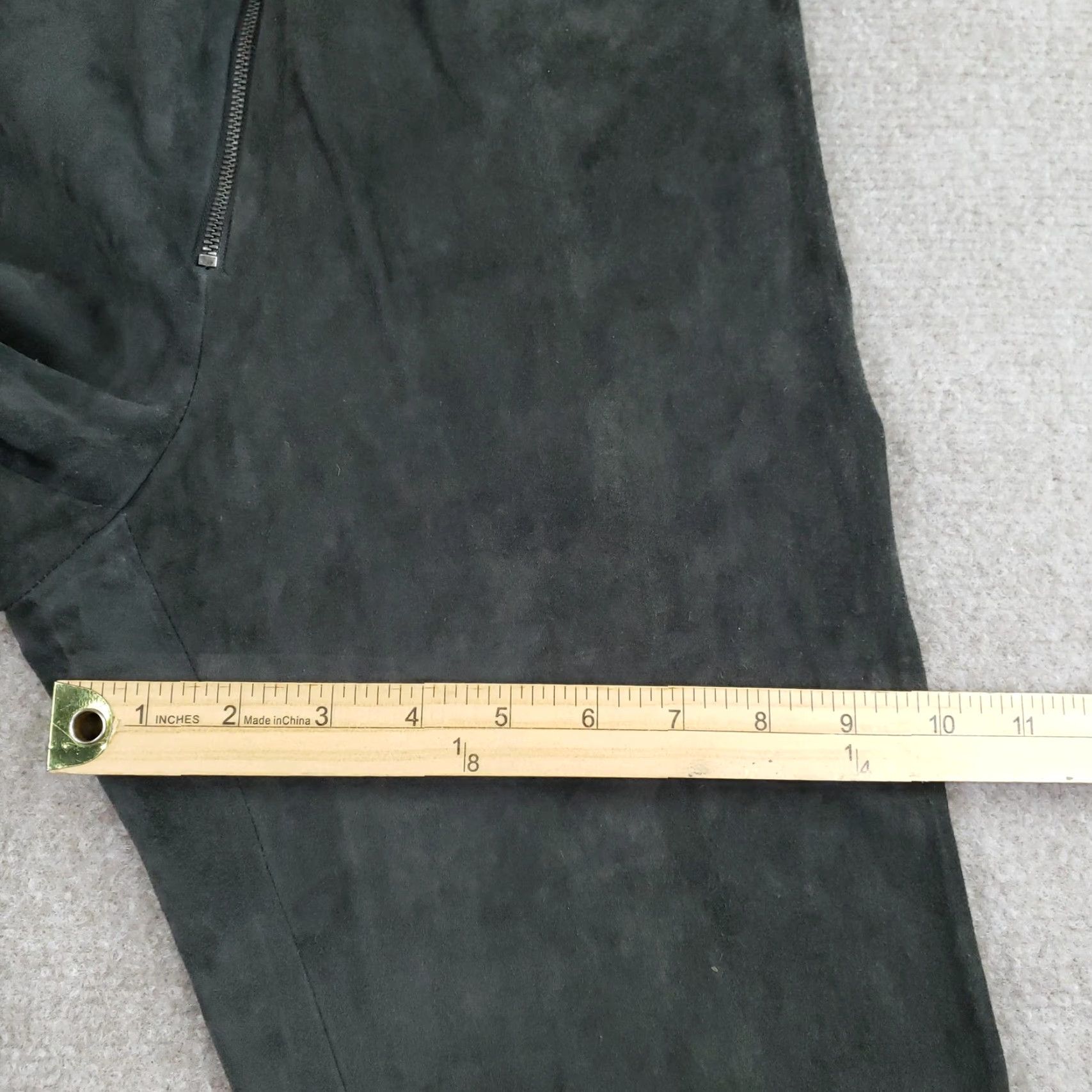 Alice + Olivia Alice + Olivia Base Pants Womens 12 Gray Leather Skinny Zip Zipper Pants Womens 12 Gray Leather Skinny Zip Zipper Size 34" / US 12 / IT 48 - 5 Thumbnail