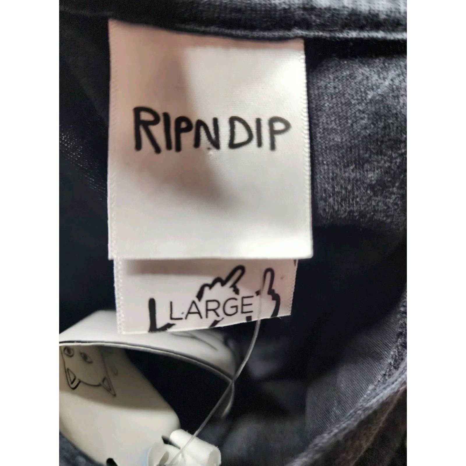 RIPNDIP RIPNDIP T Shirt Mens Large Black Cat Double Sided Graphic Print Short Sleeve Mens Size US L / EU 52-54 / 3 - 5 Thumbnail