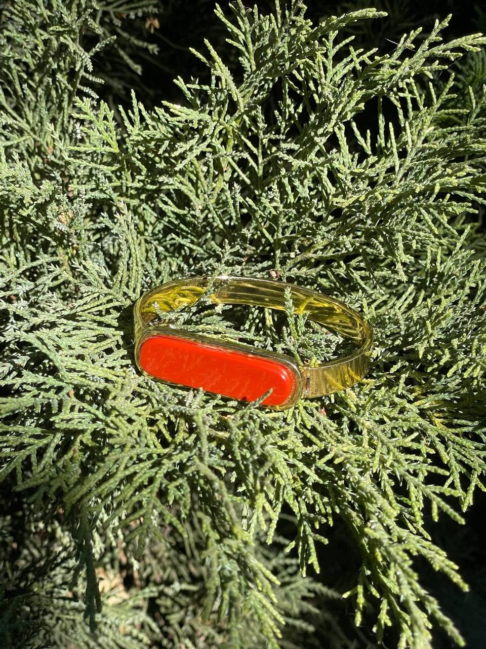 Dior Christian Dior 1966 Vintage Red Stone Gold Plated Bracelete Size ONE SIZE - 6 Thumbnail