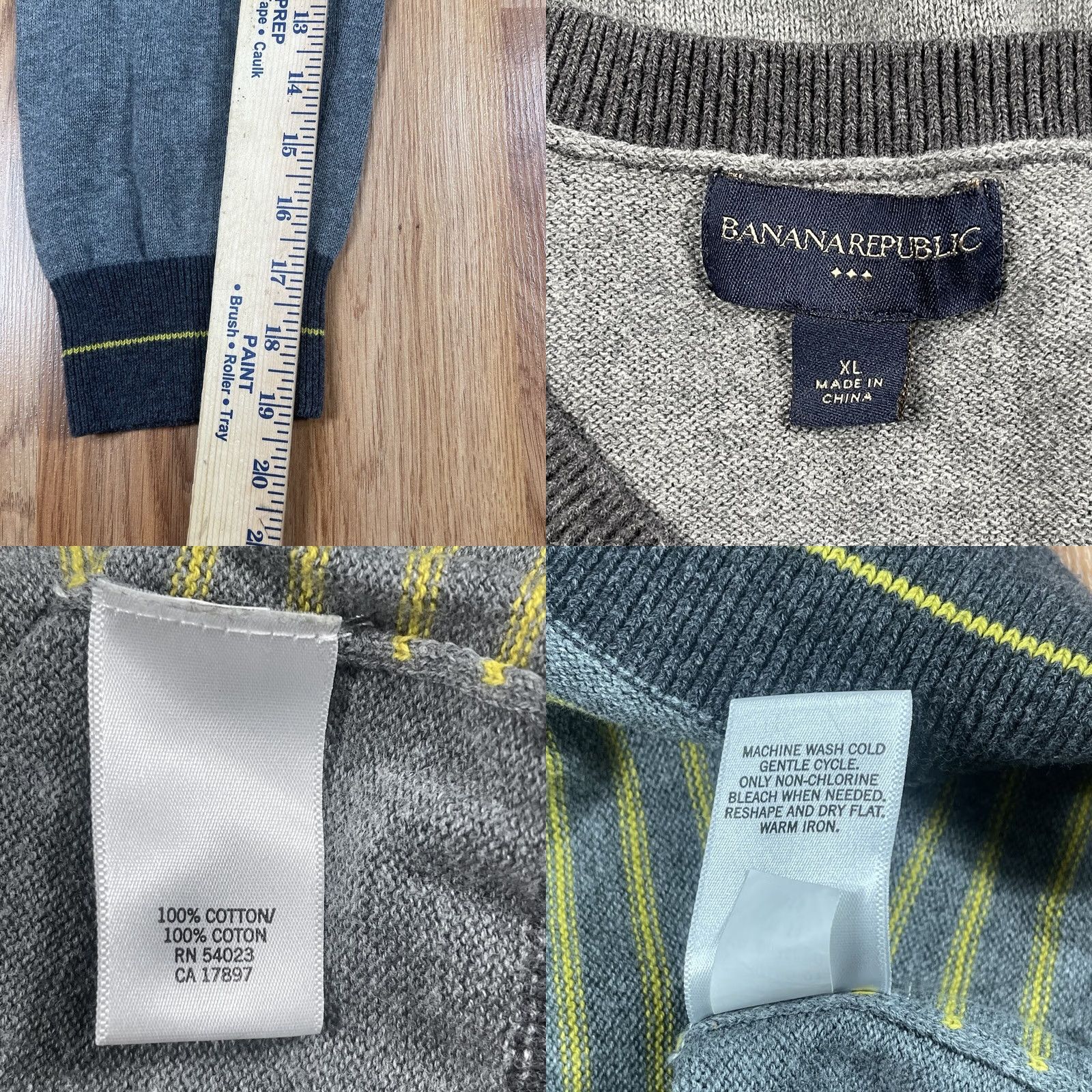 Banana Republic Banana Republic Sweater Men’s Extra Large Long Sleeve Pullover V-Neck Knit Shirt Size US XL / EU 56 / 4 - 8 Thumbnail
