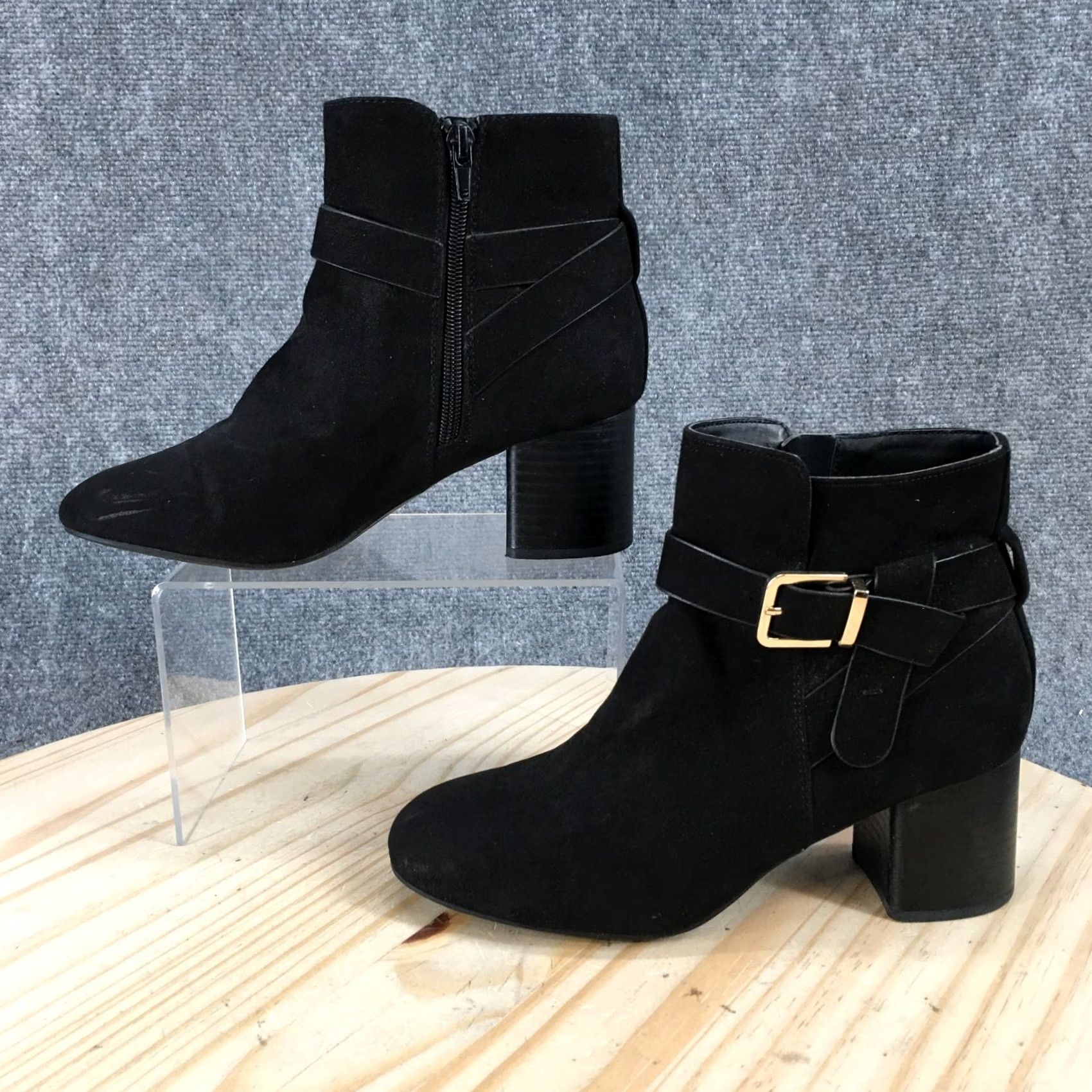 Vintage Kelly & Katie Boots Womens 6.5 M Alburitel Heeled Side Zip Ankle Bootie Black Boots Size US 7 / IT 37 - 2 Thumbnail