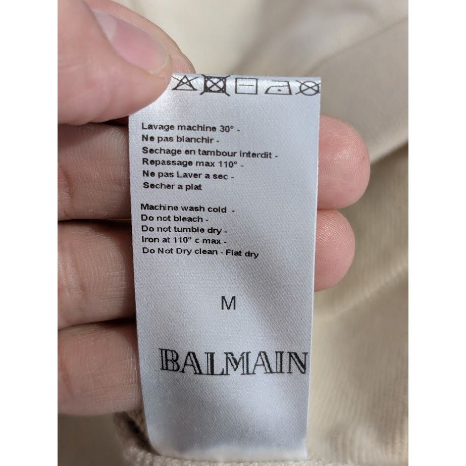 Balmain o1rshd1 B Logo Jogger Short in Beige Size US 32 / EU 48 - 21 Thumbnail