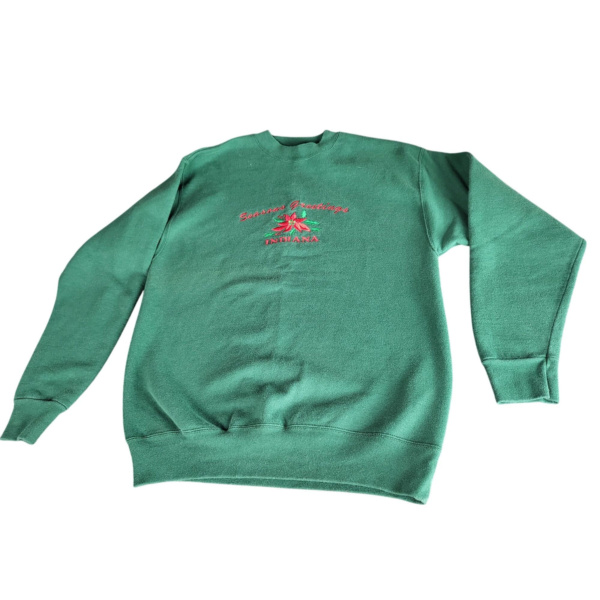 Vintage Vintage 90s Crewneck Sweatshirt Women Sz L Merry Christmas I Size L / US 10 / IT 46 - 1 Thumbnail