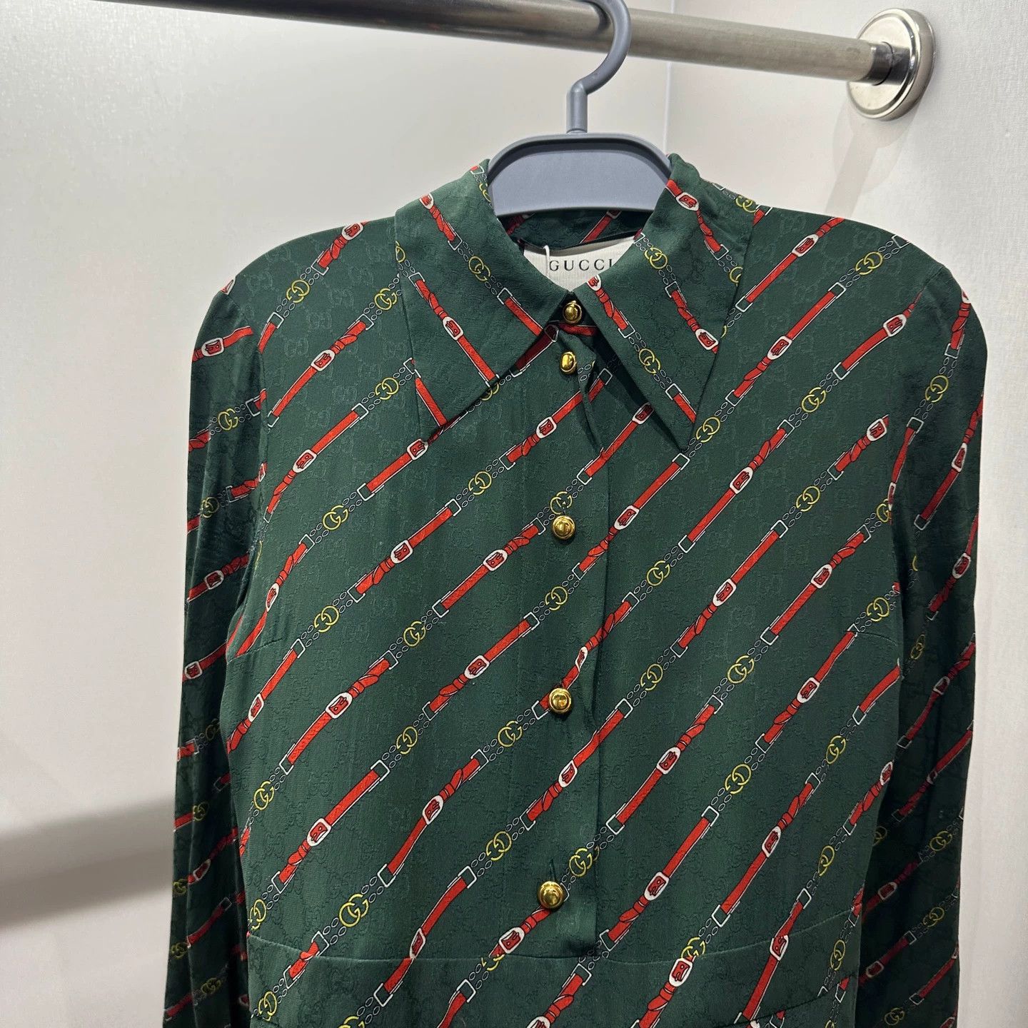 Gucci Gucci all-over horsebit GG print silk dress 40 Size S / US 4 / IT 40 - 6 Thumbnail