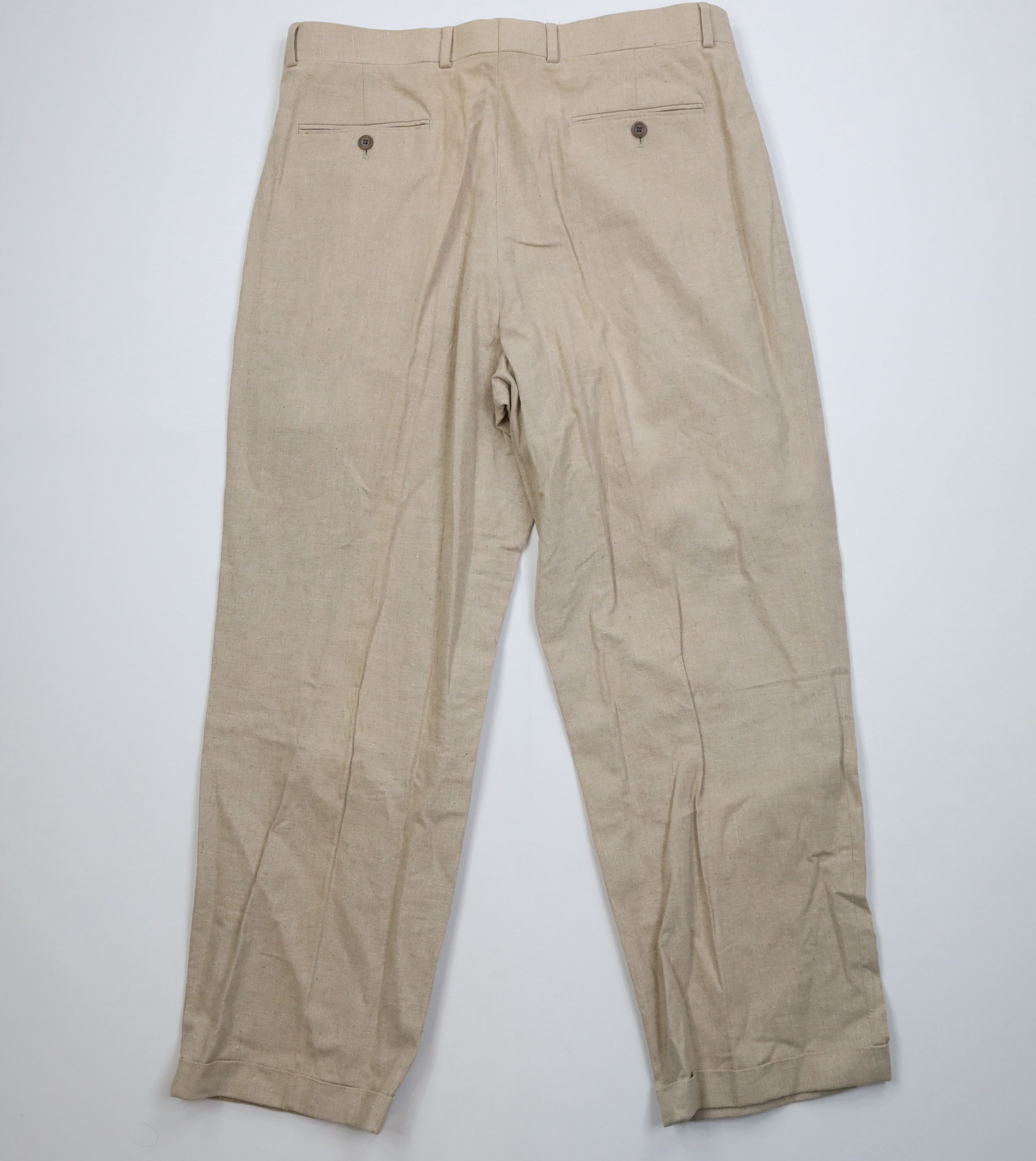 Vintage Vintage 90s Streetwear Wide Leg Chino Pants Trousers Beige Size US 38 / EU 54 - 9 Thumbnail