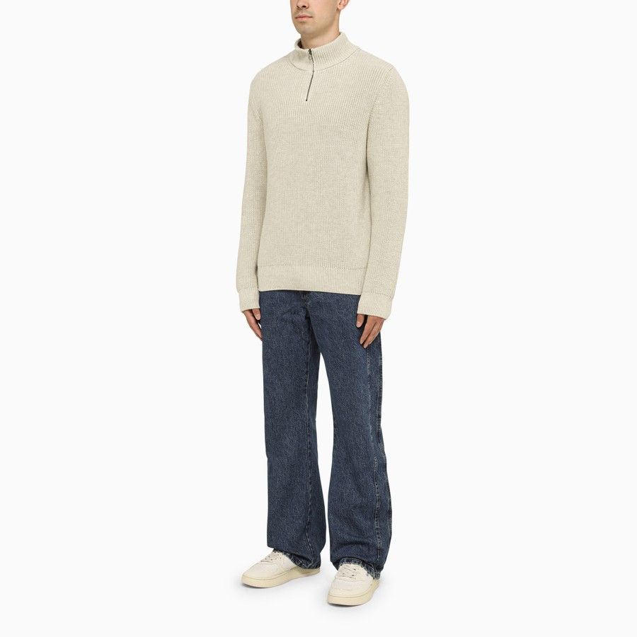 A.P.C. o1d2blof1224 Turtleneck Sweater in Beige Size US XL / EU 56 / 4 - 2 Thumbnail
