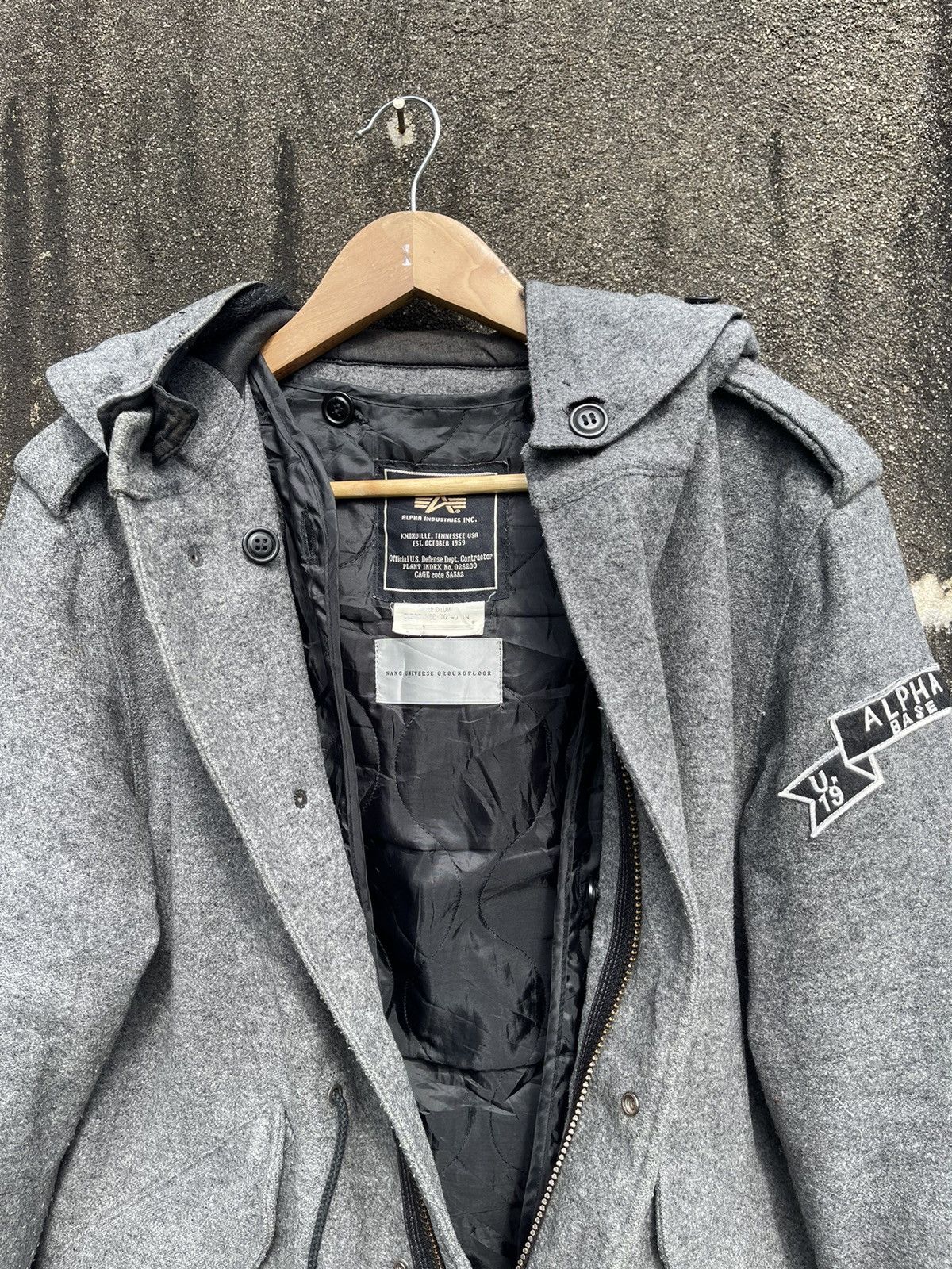 Alpha Industries Vintage Alpha Industries Wool Parka Jacket Alpha Base Patch Size US M / EU 48-50 / 2 - 20 Thumbnail
