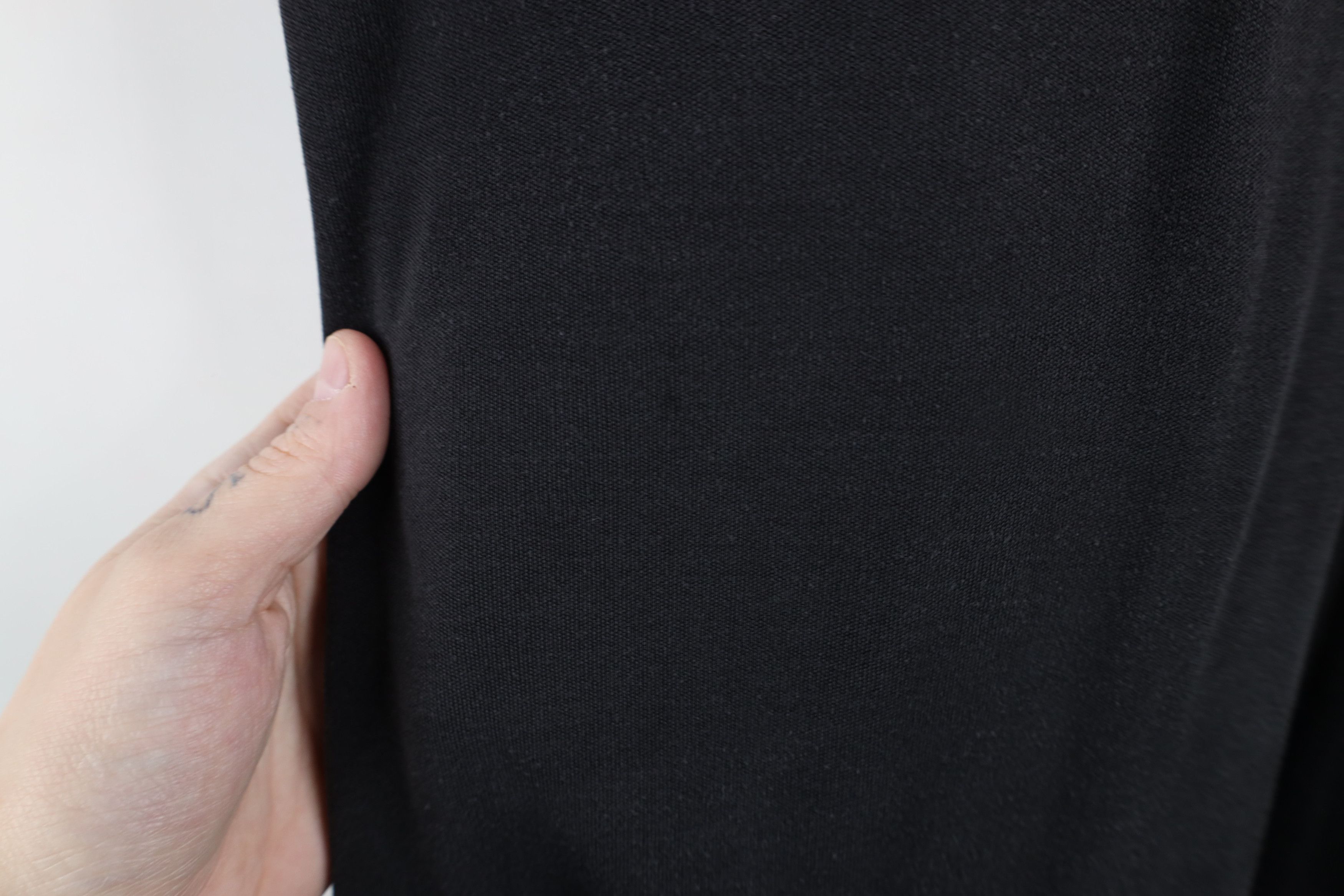 Vintage Vintage 90s Streetwear Blank Cropped Silk T-Shirt Black Size L / US 10 / IT 46 - 9 Thumbnail