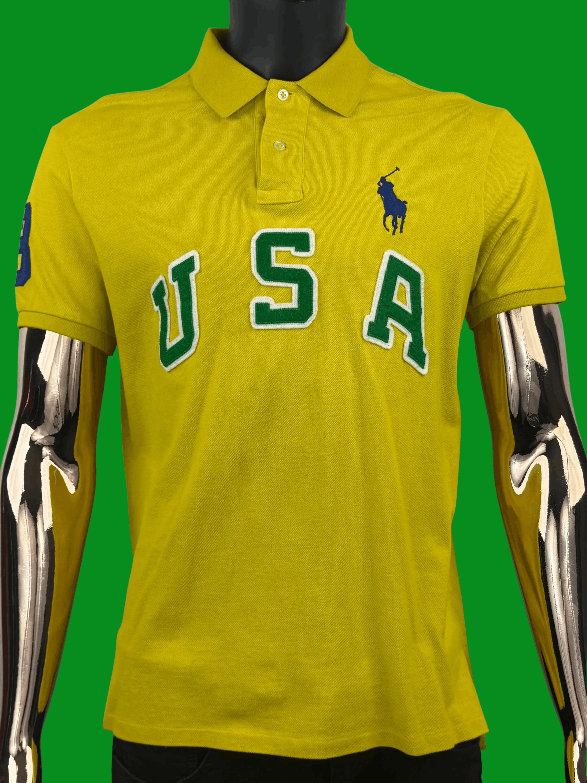 Polo Ralph Lauren VTG Polo Ralph Lauren “USA” Custom Fit Polo Shirt Size US L / EU 52-54 / 3 - 2 Thumbnail