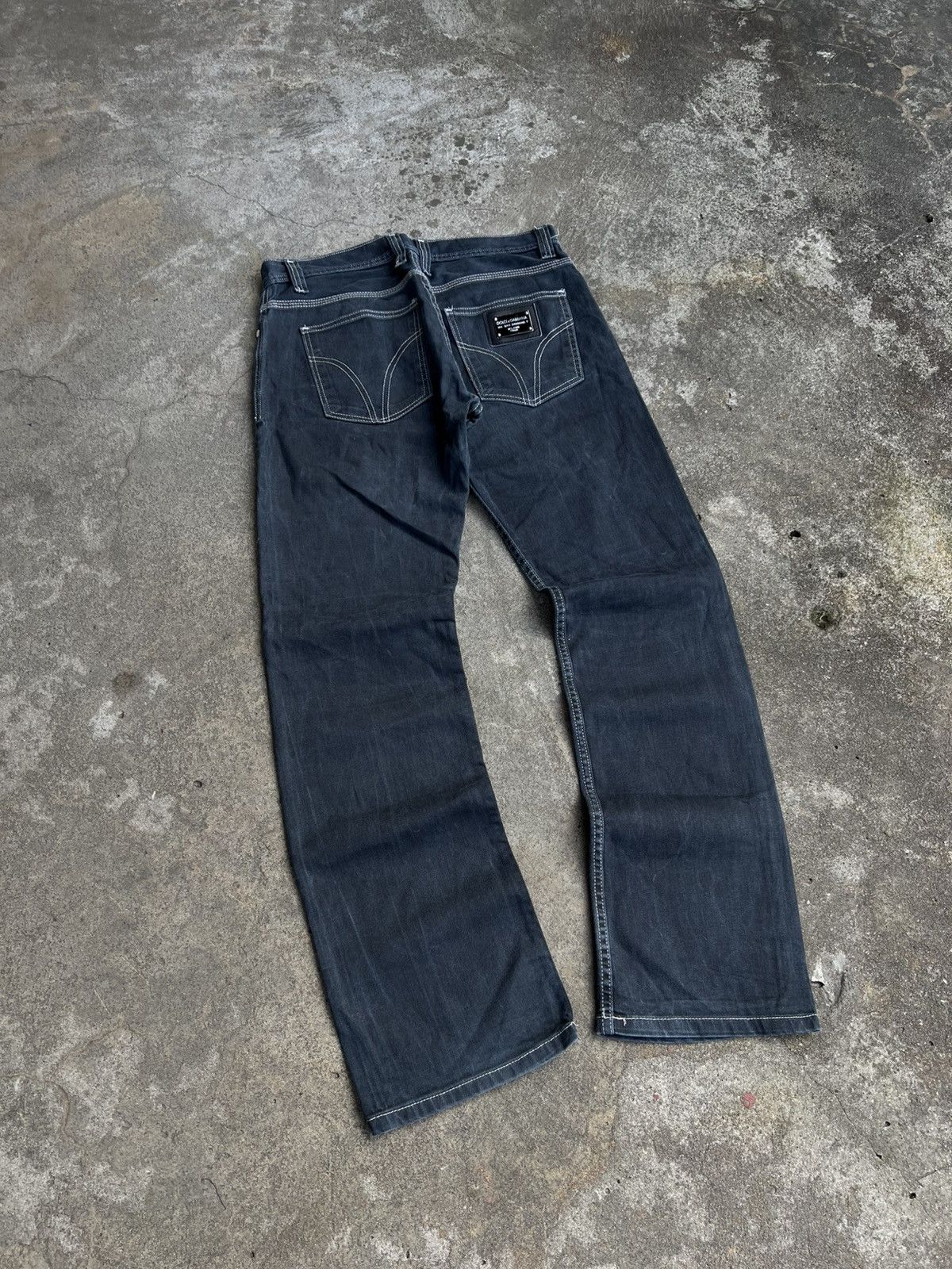 Dolce & Gabbana Crazy Vintage Dolce Gabbana Big Metal Logo Y2k Jeans Glamour Size US 32 / EU 48 - 2 Thumbnail