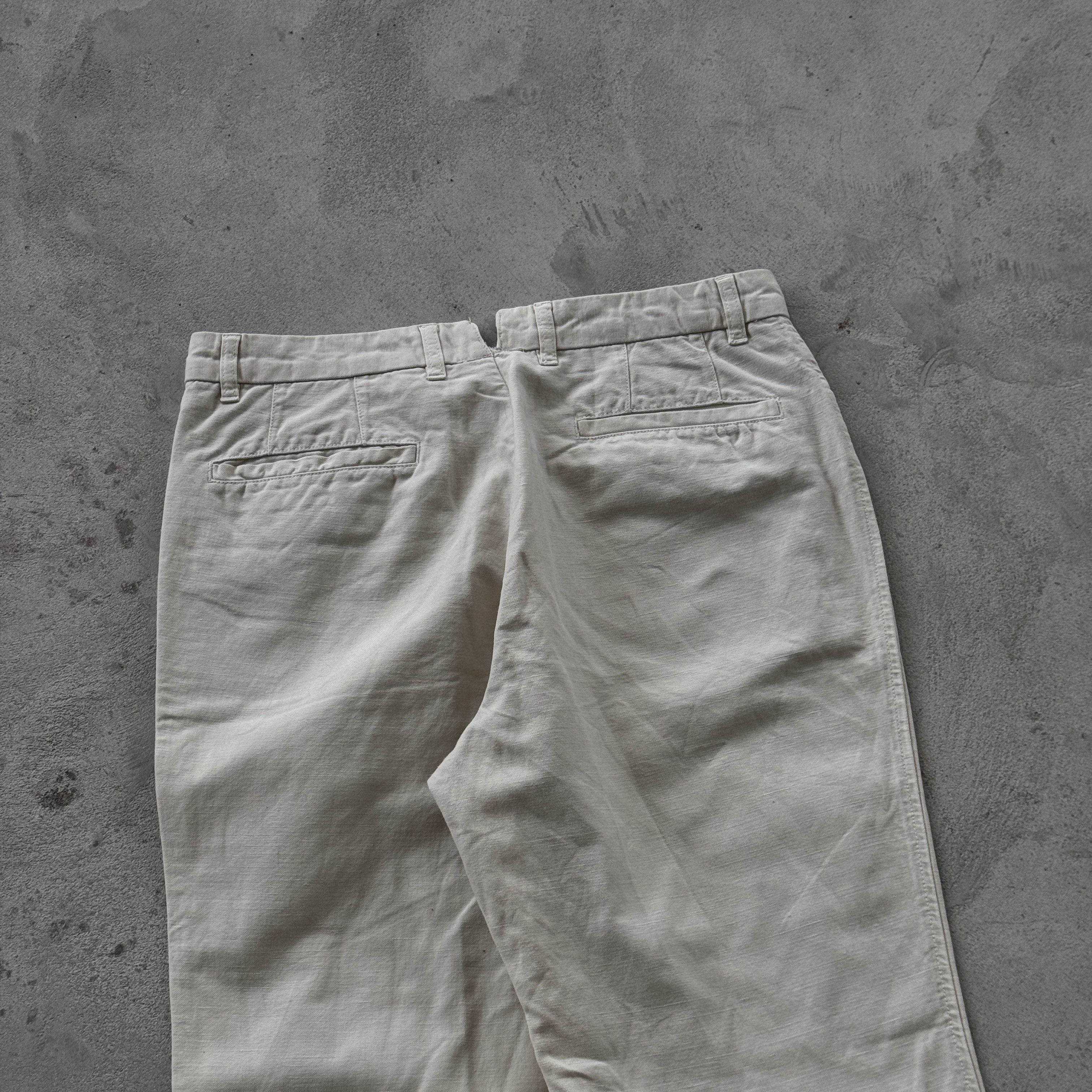 Fay Vintage Fay Ivy Data Linen Blend Chino Trousers Pants Italy Size US 34 / EU 50 - 4 Thumbnail
