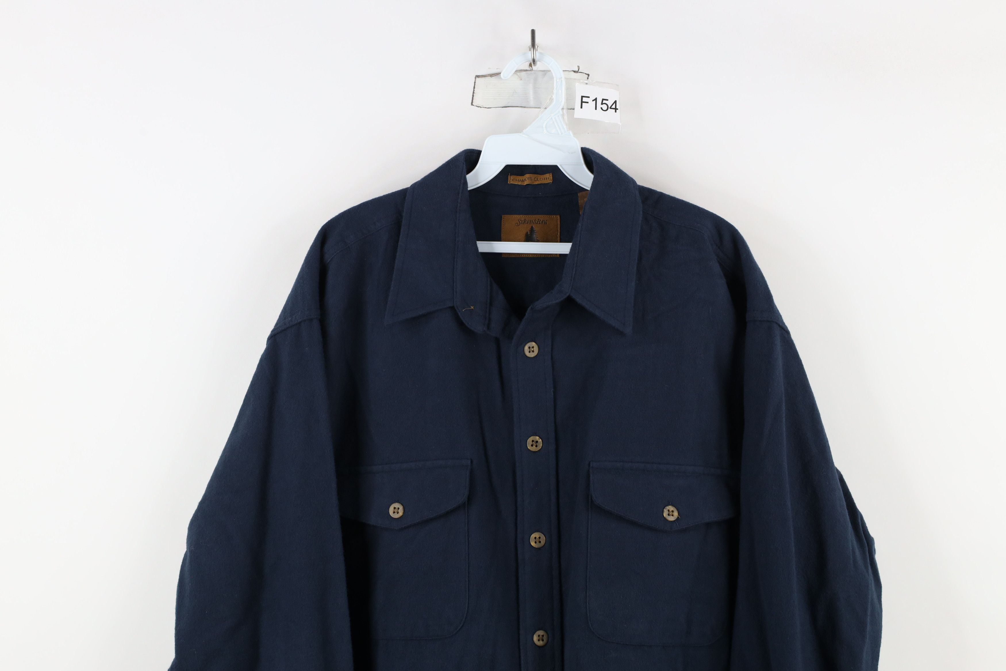 Vintage Vintage 90s Streetwear Chamois Cloth Collared Button Shirt Size US L / EU 52-54 / 3 - 2 Thumbnail