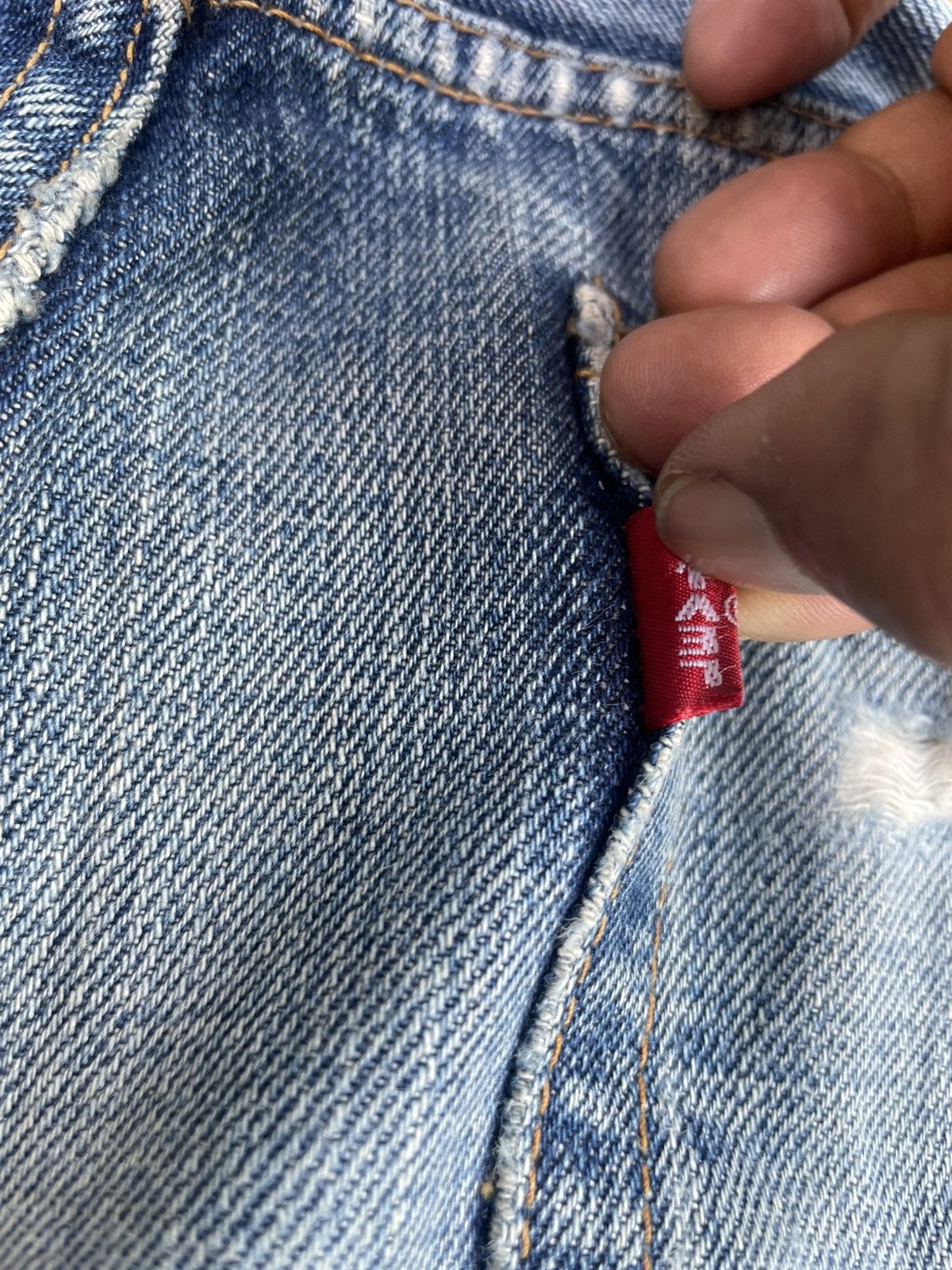 Levi's Vintage Levi’s 502XX Selvedge Distressed Size US 31 - 25 Thumbnail