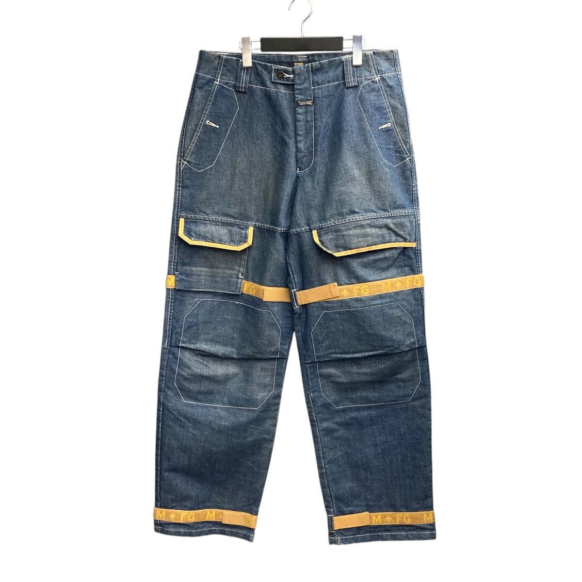 Marithe + Francois Girbaud 90's Denim Shuttle Pants Size US 34 / EU 50 - 1 Thumbnail