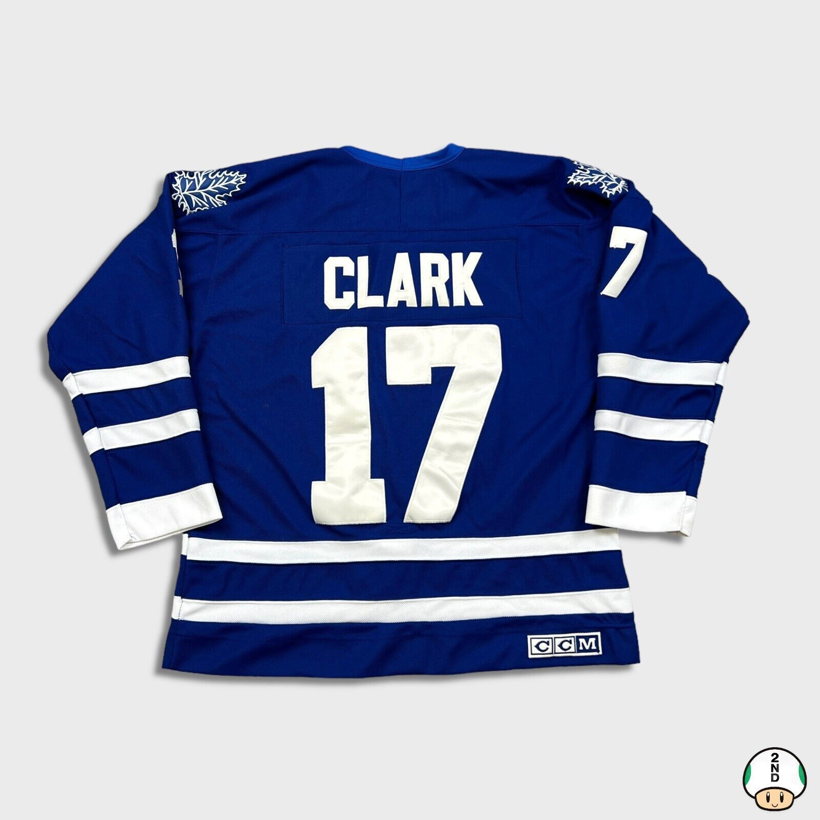 Ccm × NHL × Vintage VTG 90s CCM Wendel Clark Toronto Maple Leafs Hockey Jersey Size US M / EU 48-50 / 2 - 1 Thumbnail