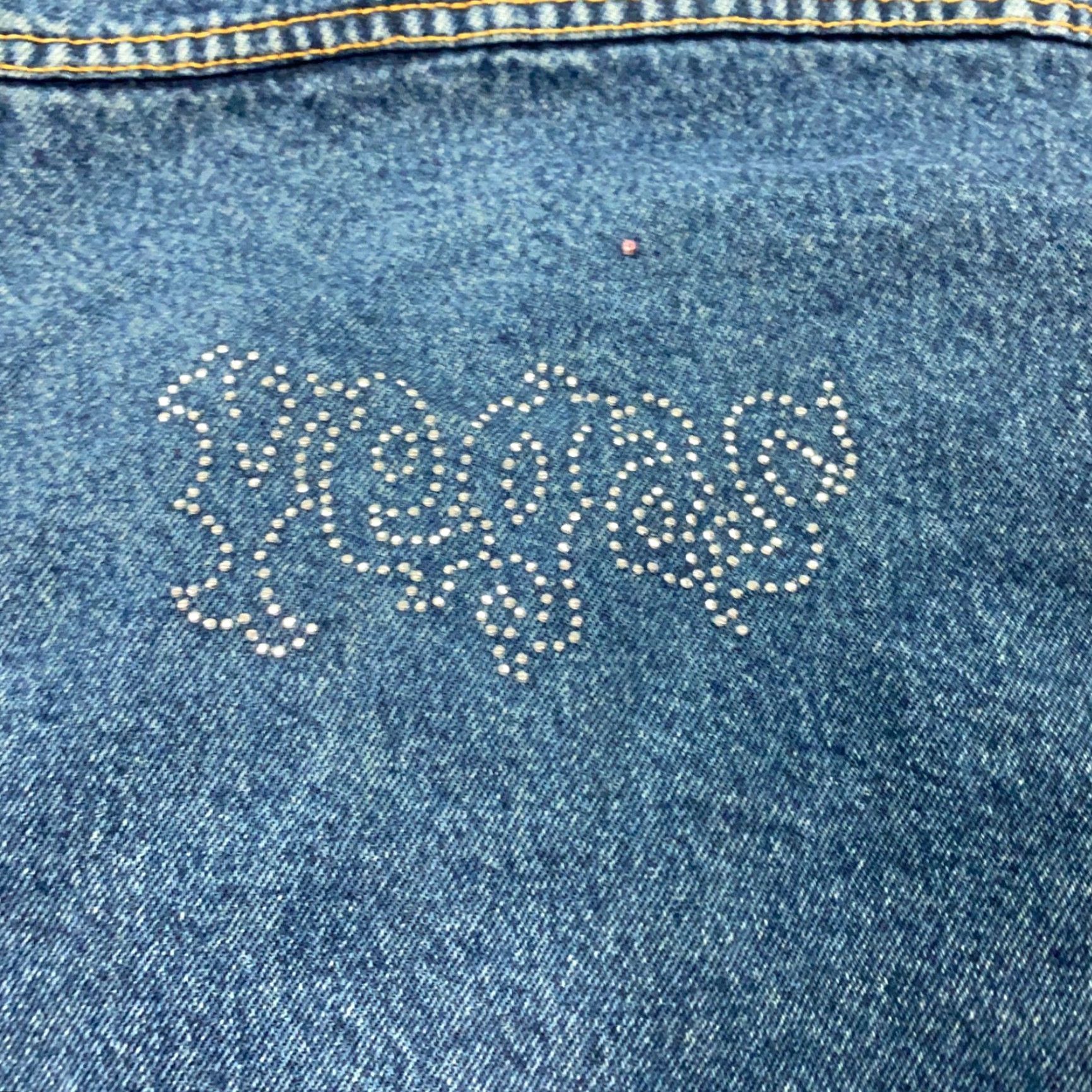 Denime Stylo Jeans Jacket Womens M Blue Denim Rhinestones Embellished Casual Zip Jacket Size 32" / US 10 / IT 46 - 7 Thumbnail