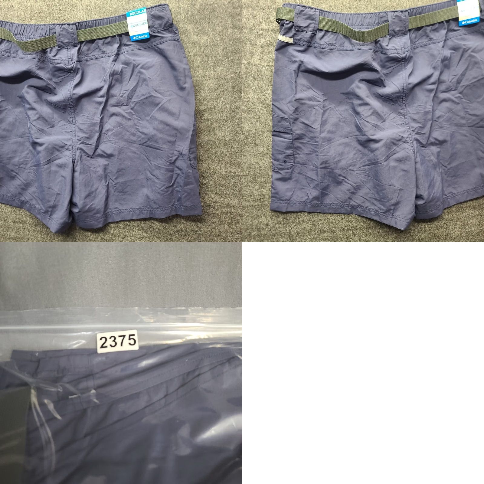 Vintage Columbia Shorts Mens 2XL Regular Fit Omni Shade 6" Inseam Outdoors Cargo Pocket Blue Nylon Microfiber Size US 39 - 9 Thumbnail