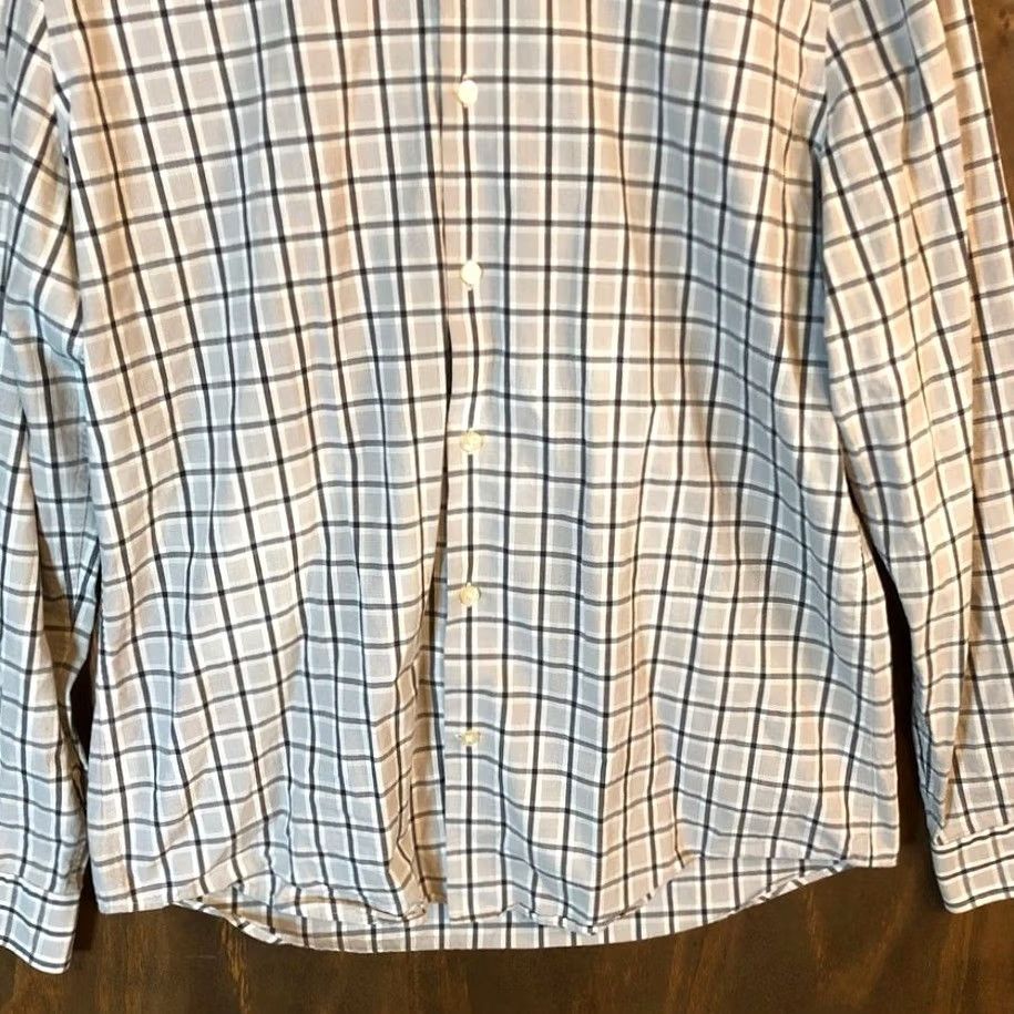 Express Express Shirt Gray White Plaid Button-Down 100% Cotton Extra Slim XL Men’s Size US XL / EU 56 / 4 - 3 Thumbnail