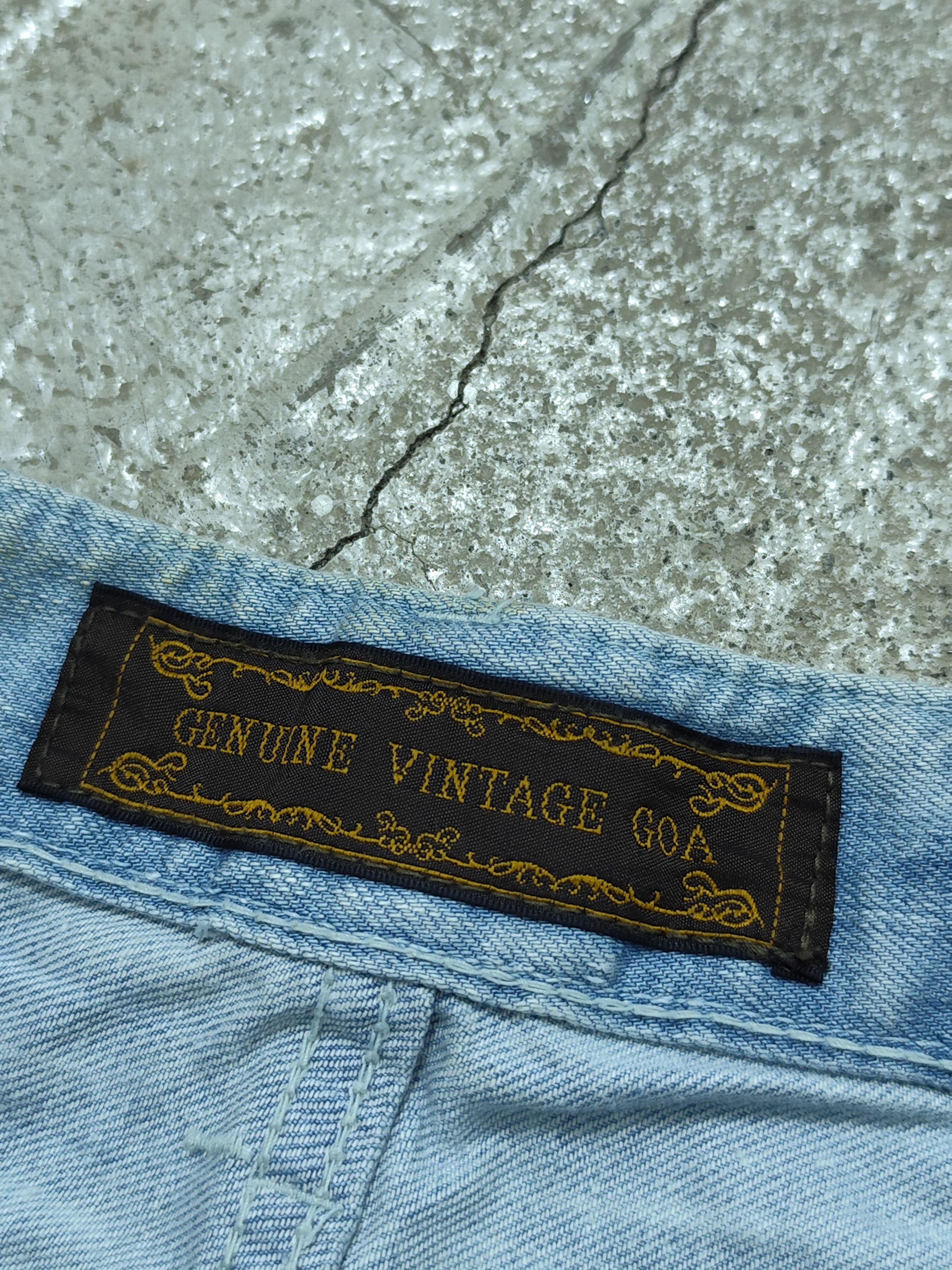 GOA Vintage GOA blue faded jeans Size 29" - 9 Thumbnail