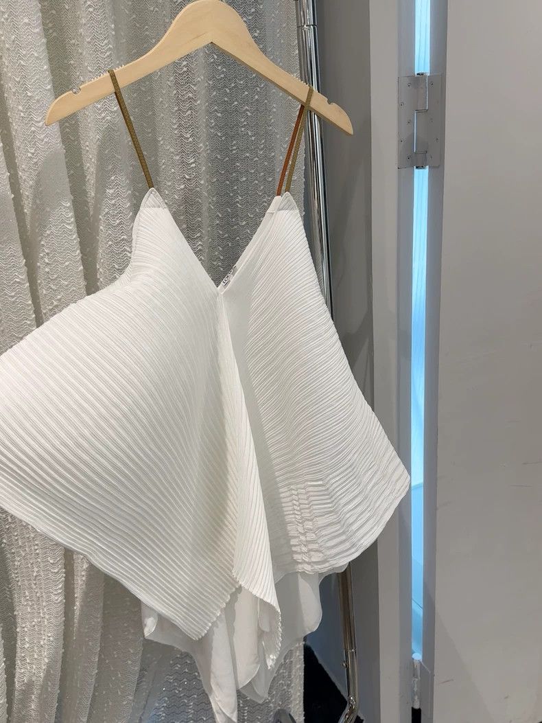 Loewe LOEWE White pleated suspenders Size XXS / US 00 / IT 34 - 2 Thumbnail