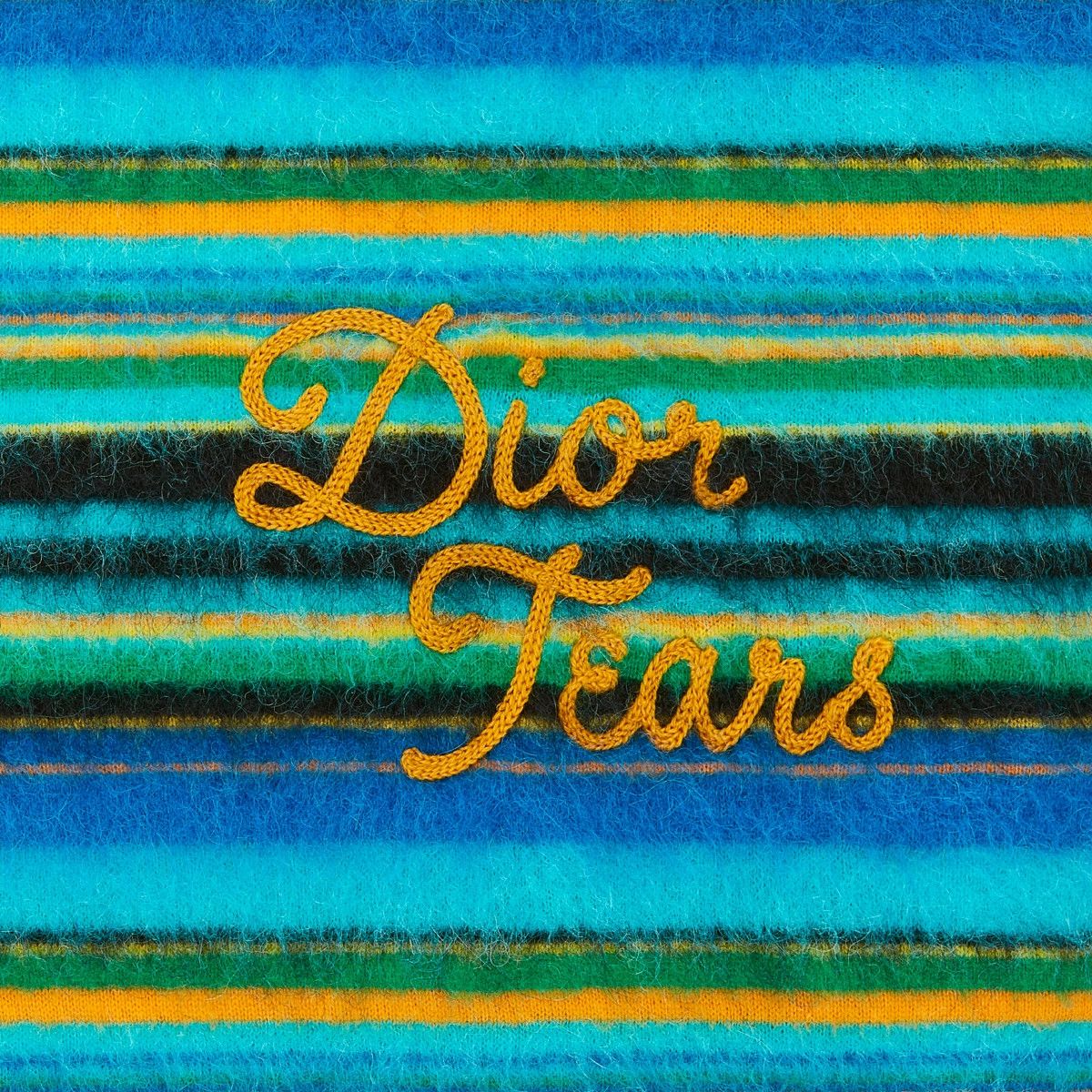 Dior o1bcso1str0125 Tears Sweater in Blue/Yellow Size US XL / EU 56 / 4 - 3 Thumbnail