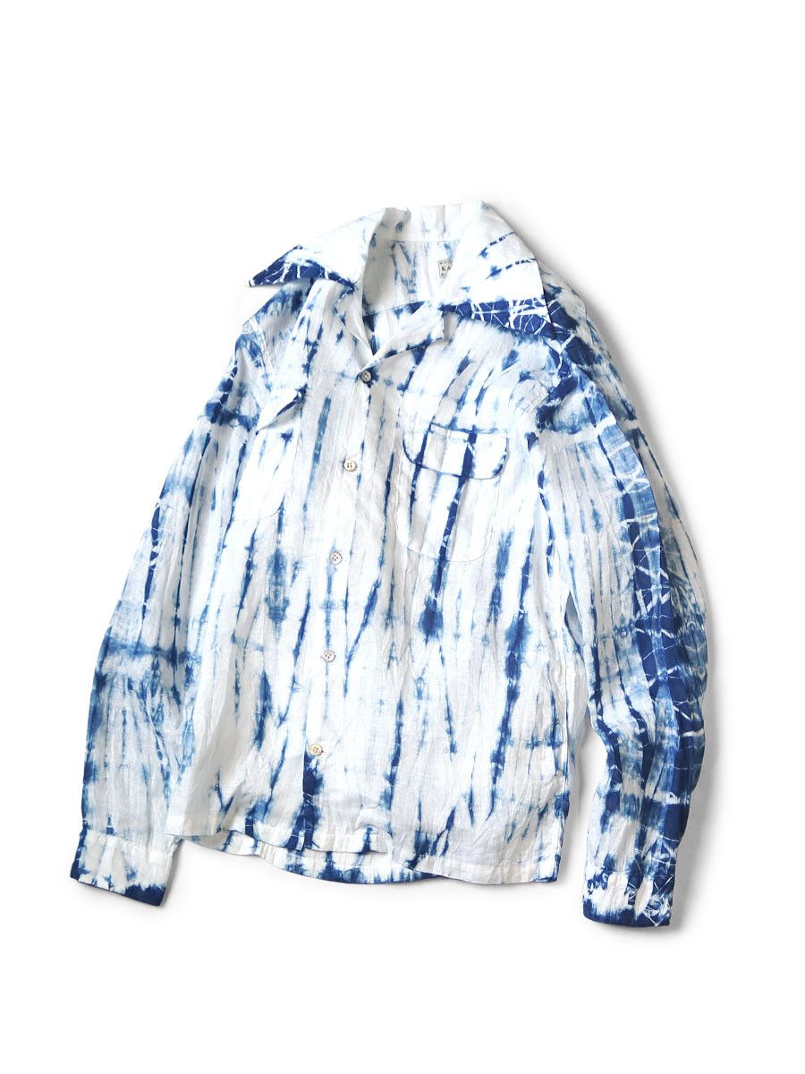Kapital kapital French Linen Tokushima Dan Shibori Dyed Shirt Size US L / EU 52-54 / 3 - 2 Thumbnail