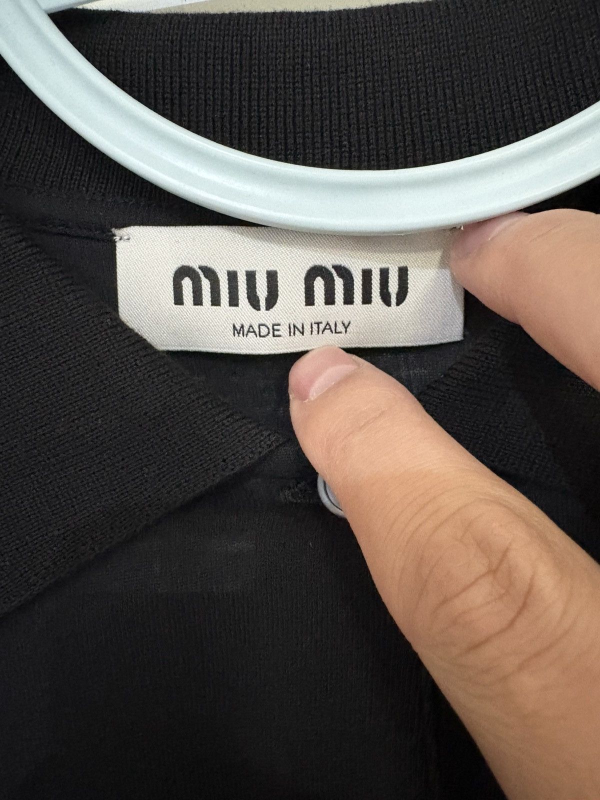Miu Miu SS25 Polo Logo Tulle Long-Sleeve Shirt Size S / US 4 / IT 40 - 3 Thumbnail