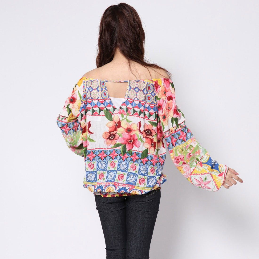 Desigual Desigual Womens Floral Long Sleeve Blouse Top Bohemian Size XL / US 12-14 / IT 48-50 - 3 Thumbnail