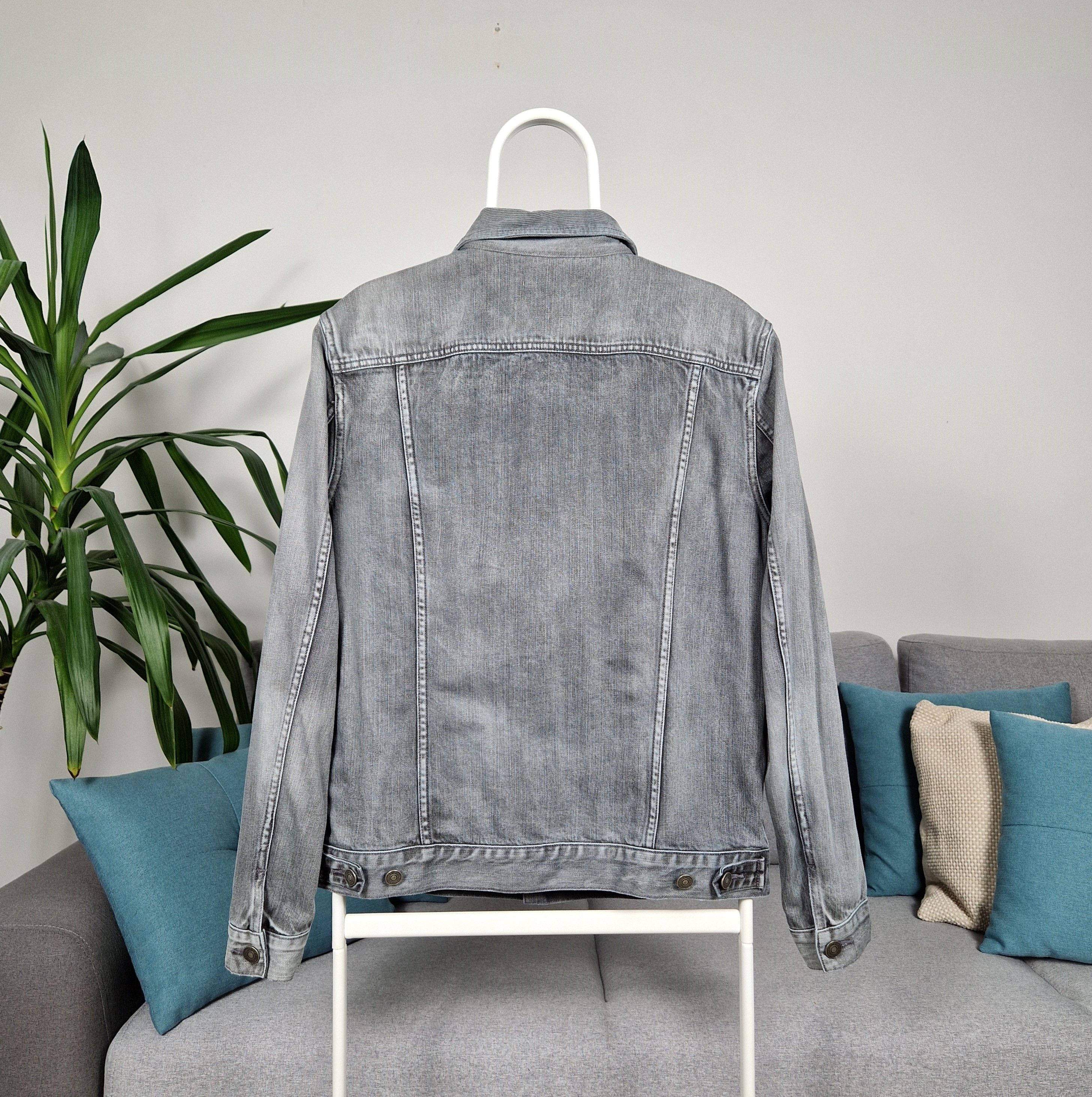 Allsaints AllSaint Men's Grafton Denim Jacket Stonewashed Grey Size US L / EU 52-54 / 3 - 3 Thumbnail