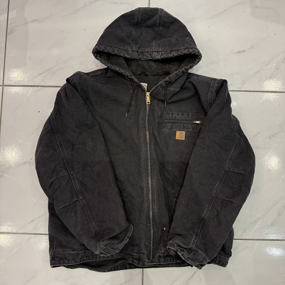 Carhartt Carhartt Balck Duck Canvas Sherpa Lined Jacket - XXL Size US XXL / EU 58 / 5 - 1 Thumbnail