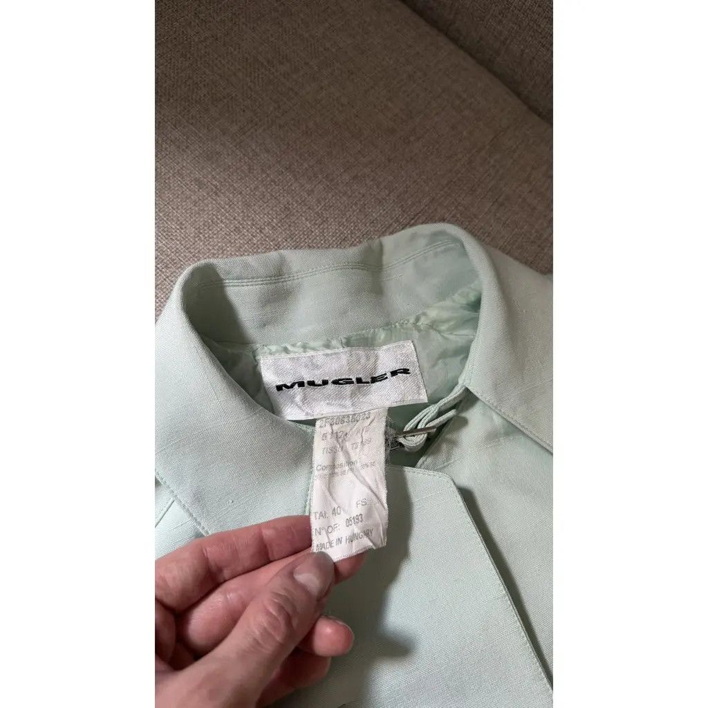 Thierry Mugler Thierry Mugler Structured Silk Jacket Size FR 40 Size M / US 6-8 / IT 42-44 - 4 Thumbnail