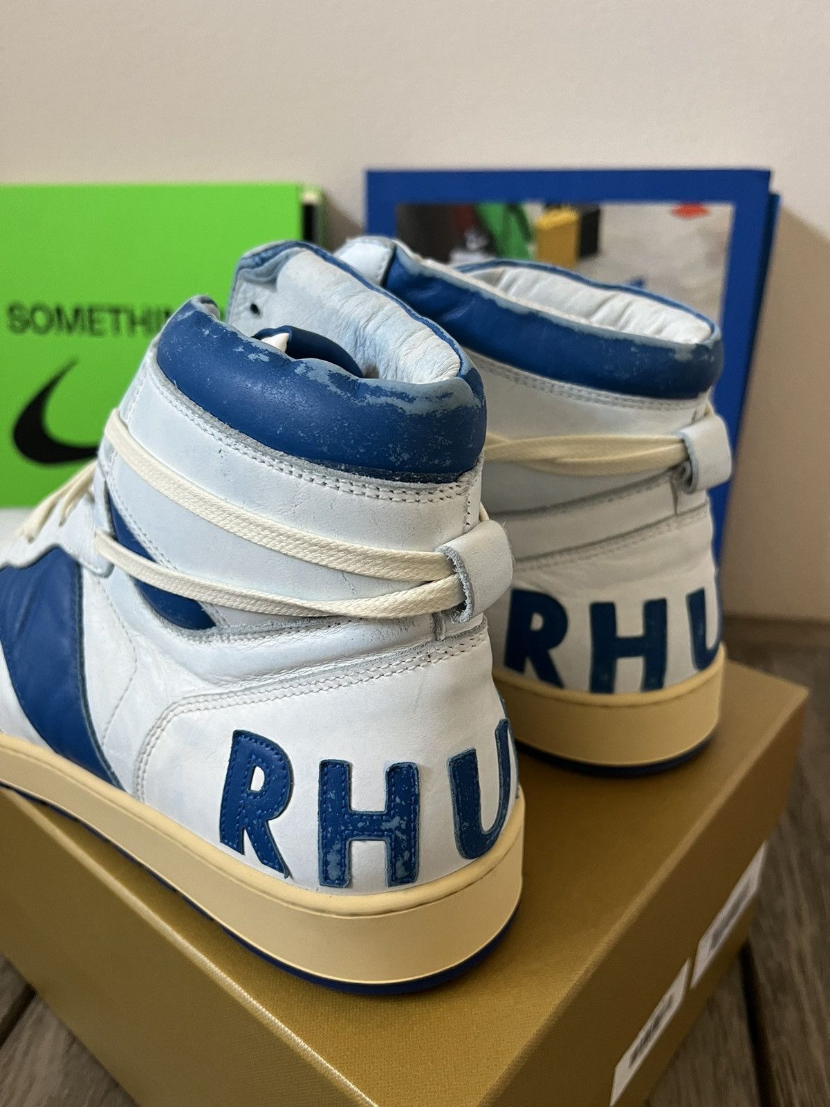 Rhude Rhude Rhecess Hi Sneakers Size US 12 / EU 45 - 4 Thumbnail