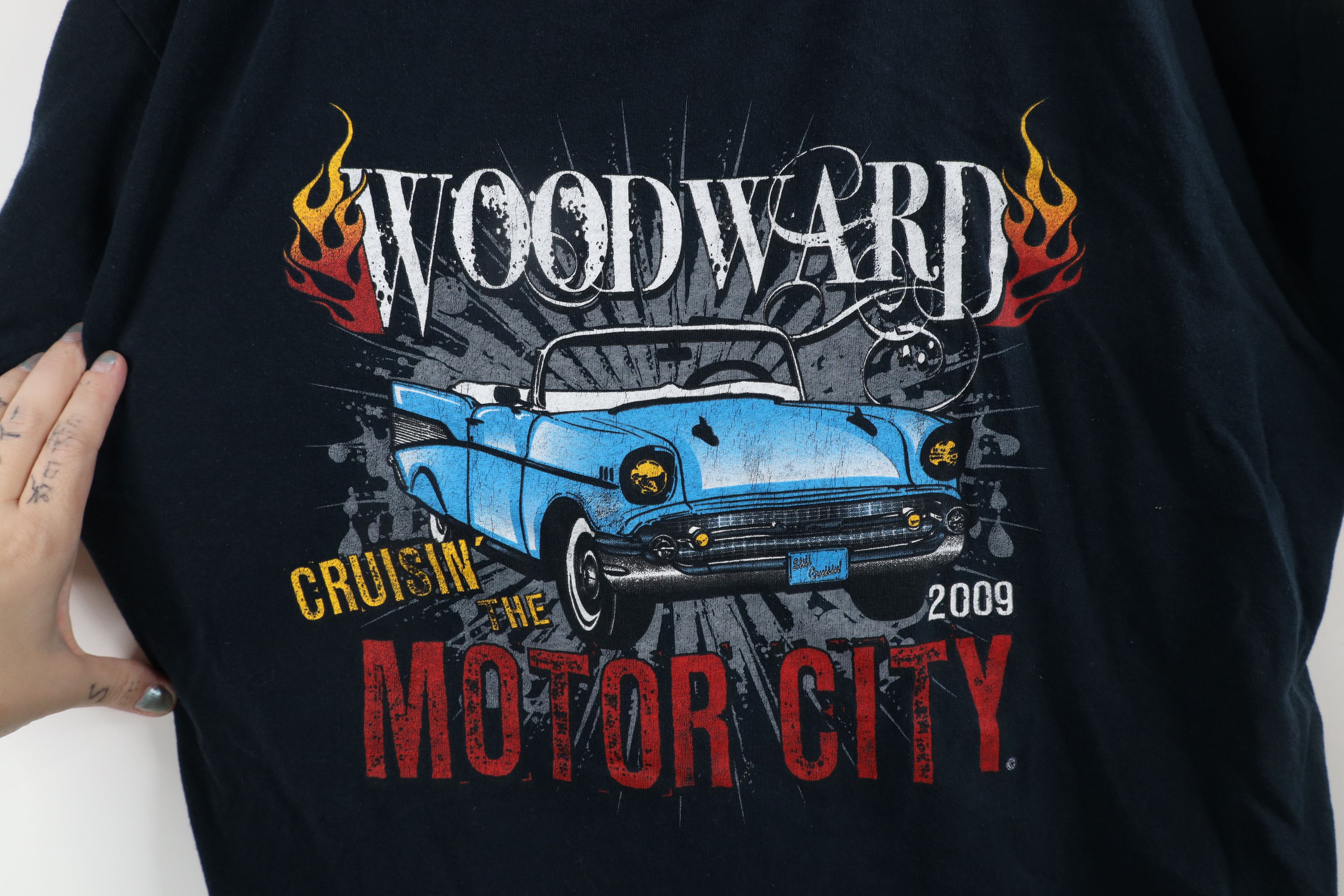 Vintage Vintage Y2K 2009 Woodward Dream Cruise Detroit T-Shirt Black Size US XL / EU 56 / 4 - 4 Thumbnail