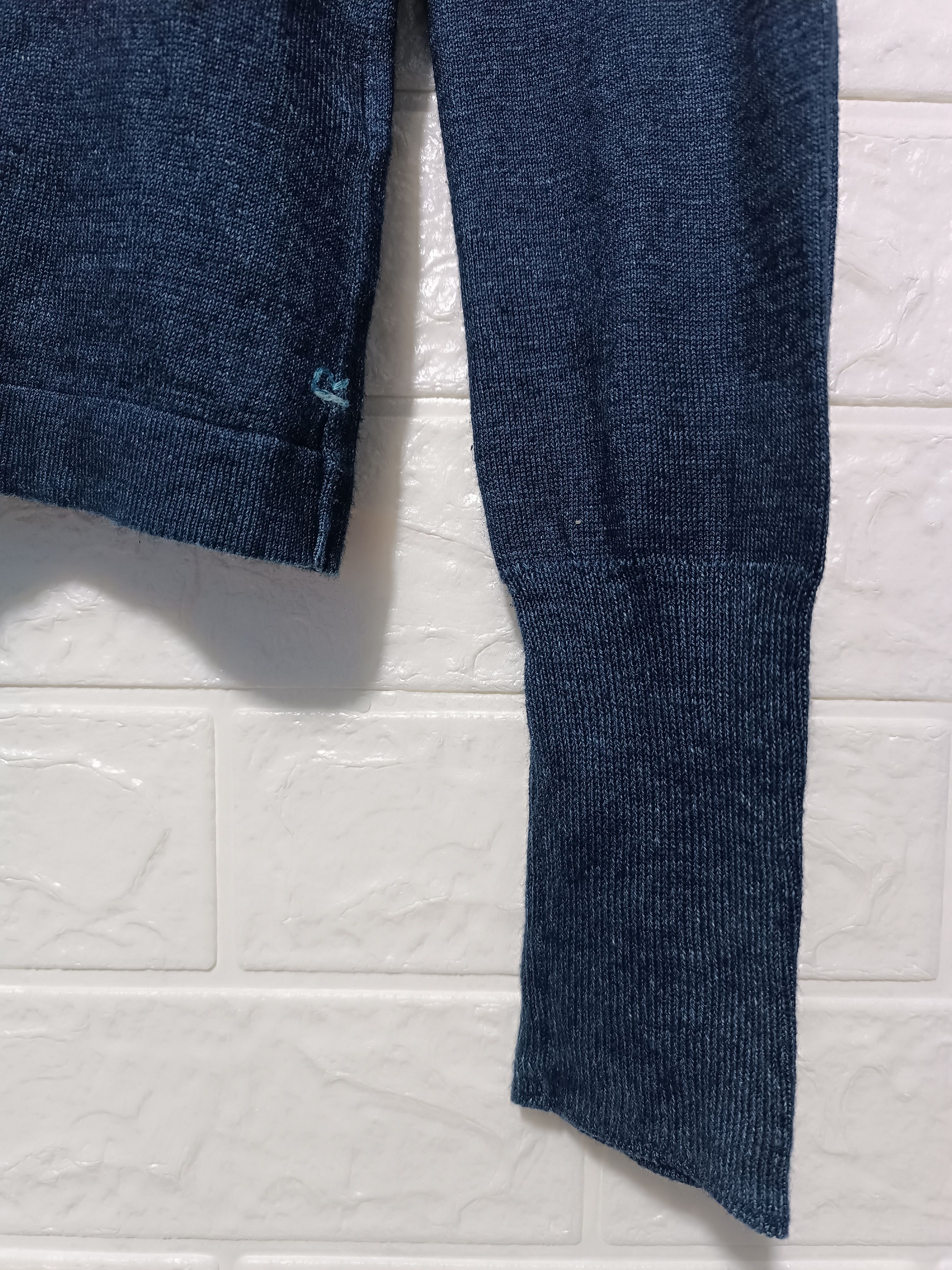 45rpm 45rpm Indigo Dyed Cotton Knit Cardigan Denim Cut Size M / US 6-8 / IT 42-44 - 5 Thumbnail