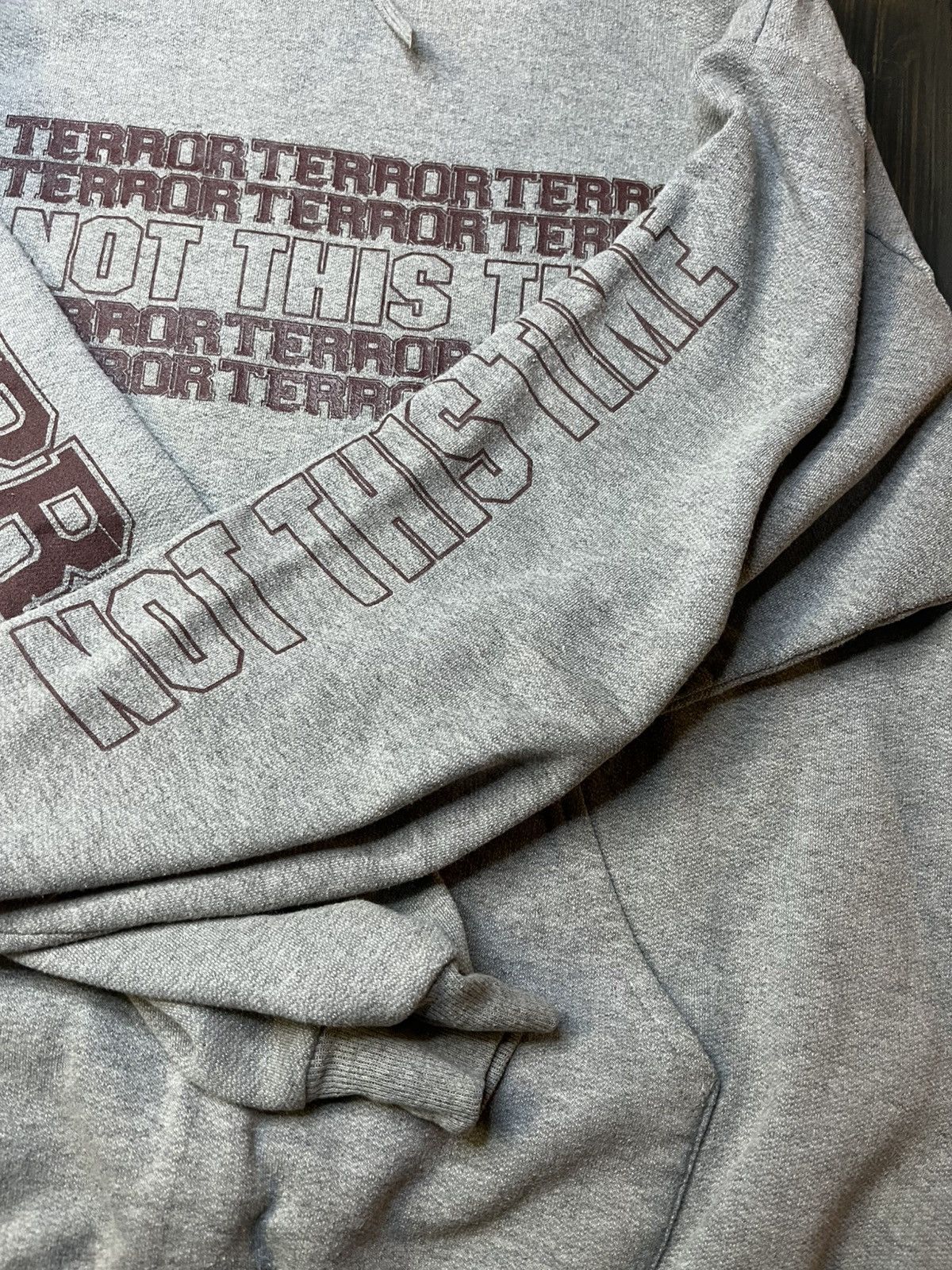 Band Tees Terror Hoodie Rare LG Heather Gray Vtg Size US L / EU 52-54 / 3 - 4 Thumbnail