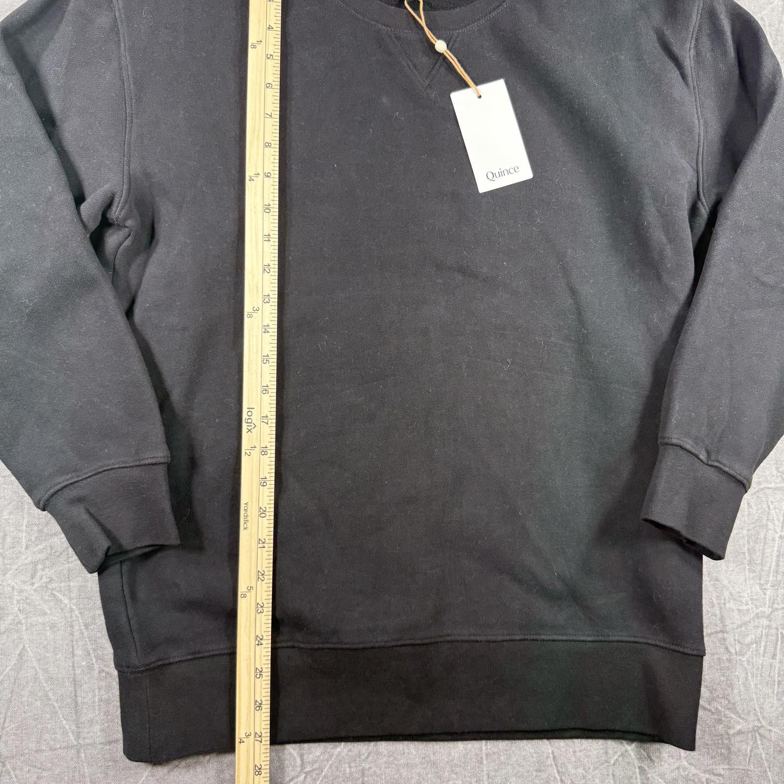 Quince Quince Sweater Unisex M Black NWT Organic Cotton Crew Neck Size US M / EU 48-50 / 2 - 2 Thumbnail