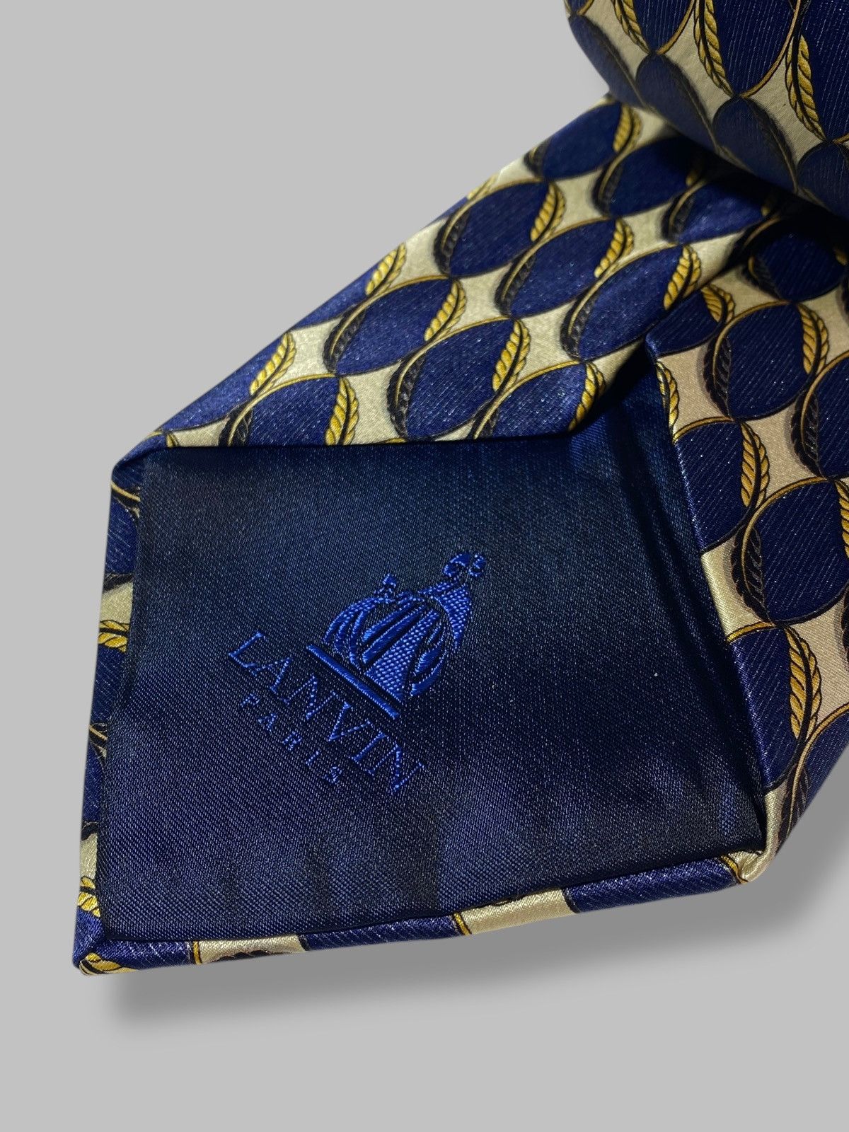 Lanvin Vintage Lanvin Silk Tie All Over Print Made in France Size ONE SIZE - 7 Thumbnail