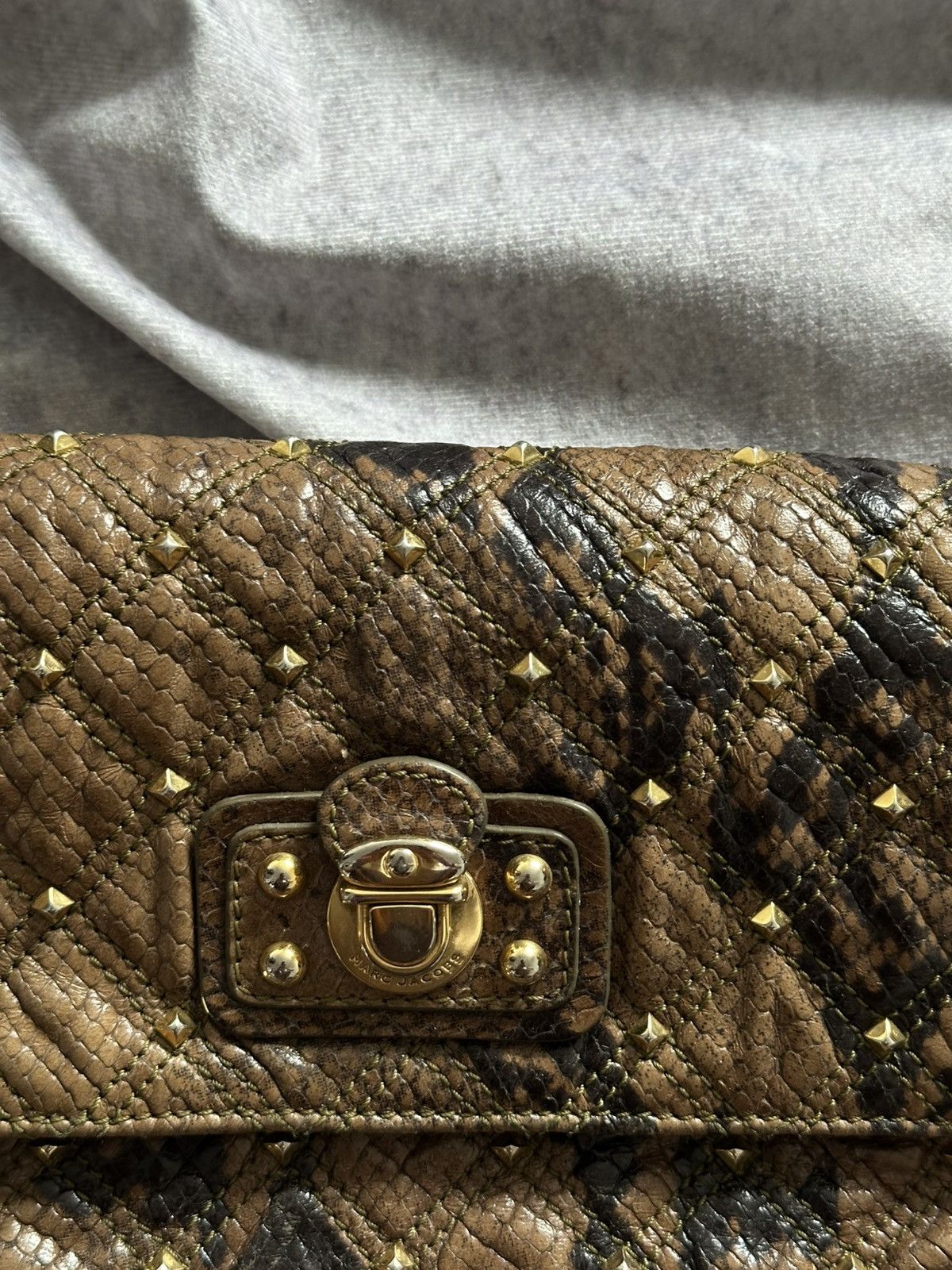 Marc by Marc Jacobs Marc Jacobs Python Leather Shoulder Bag Size ONE SIZE - 4 Thumbnail