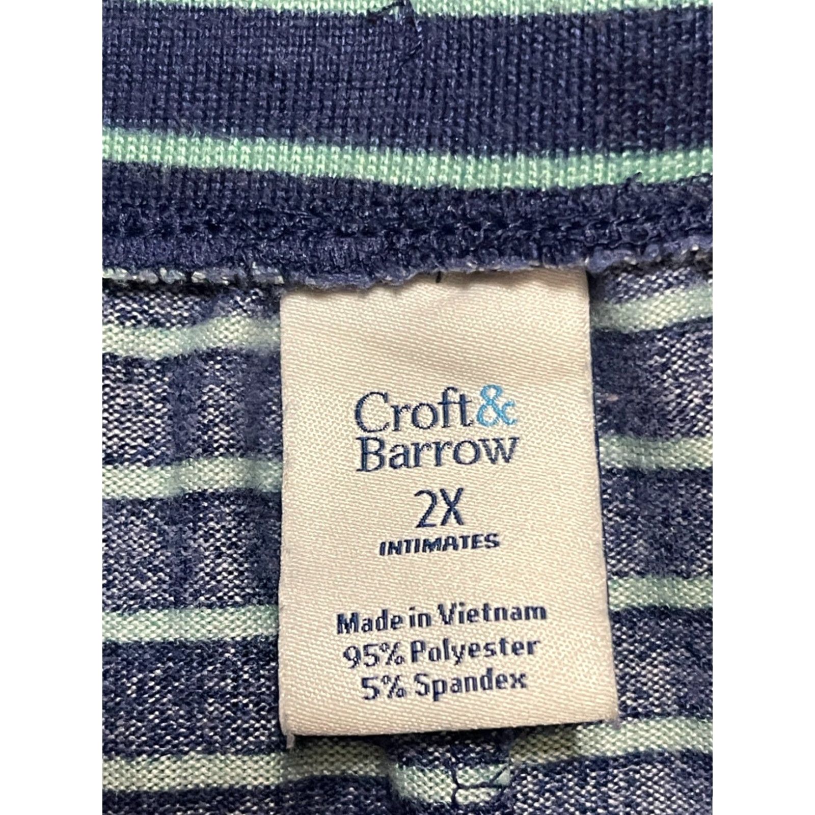 Croft & Barrow Croft & Barrow Shorts Women's Plus 2X Blue Green Tie Waist Sleep Shorts Size 40" / US 18 - 5 Thumbnail