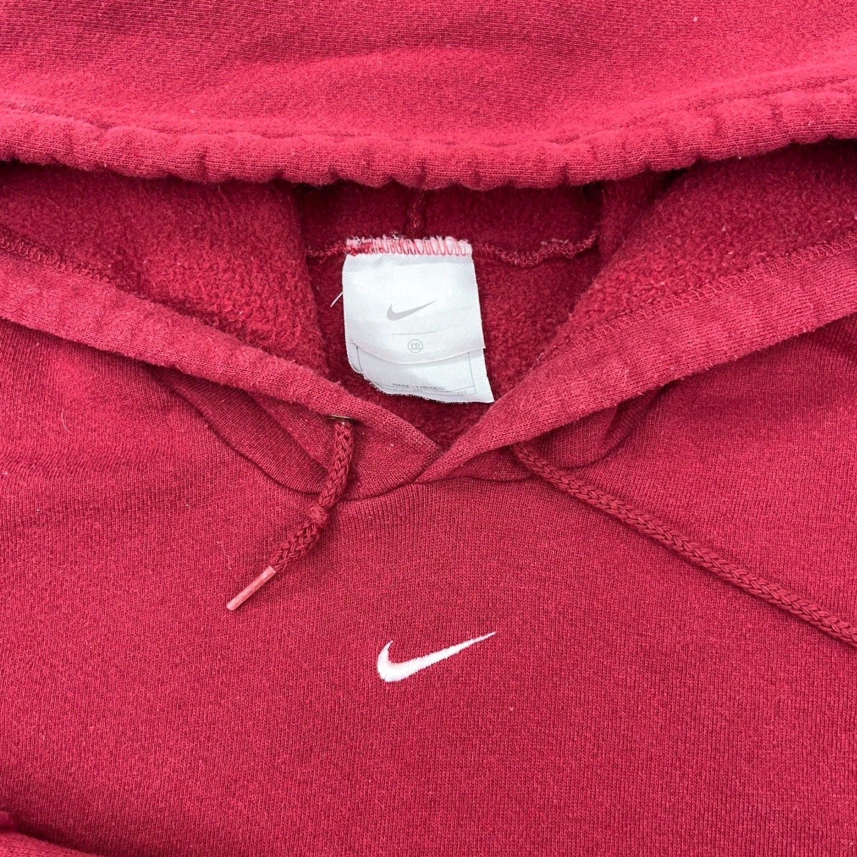 Nike Vintage Nike Hoodie Men XXL 2XL Red Center Swoosh Middle Check Y2K Travis Scott Size US XXL / EU 58 / 5 - 3 Thumbnail